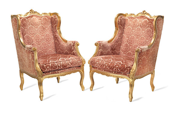 Bonhams : A pair of Louis XVI style giltwood armchairsEarly 20th ...