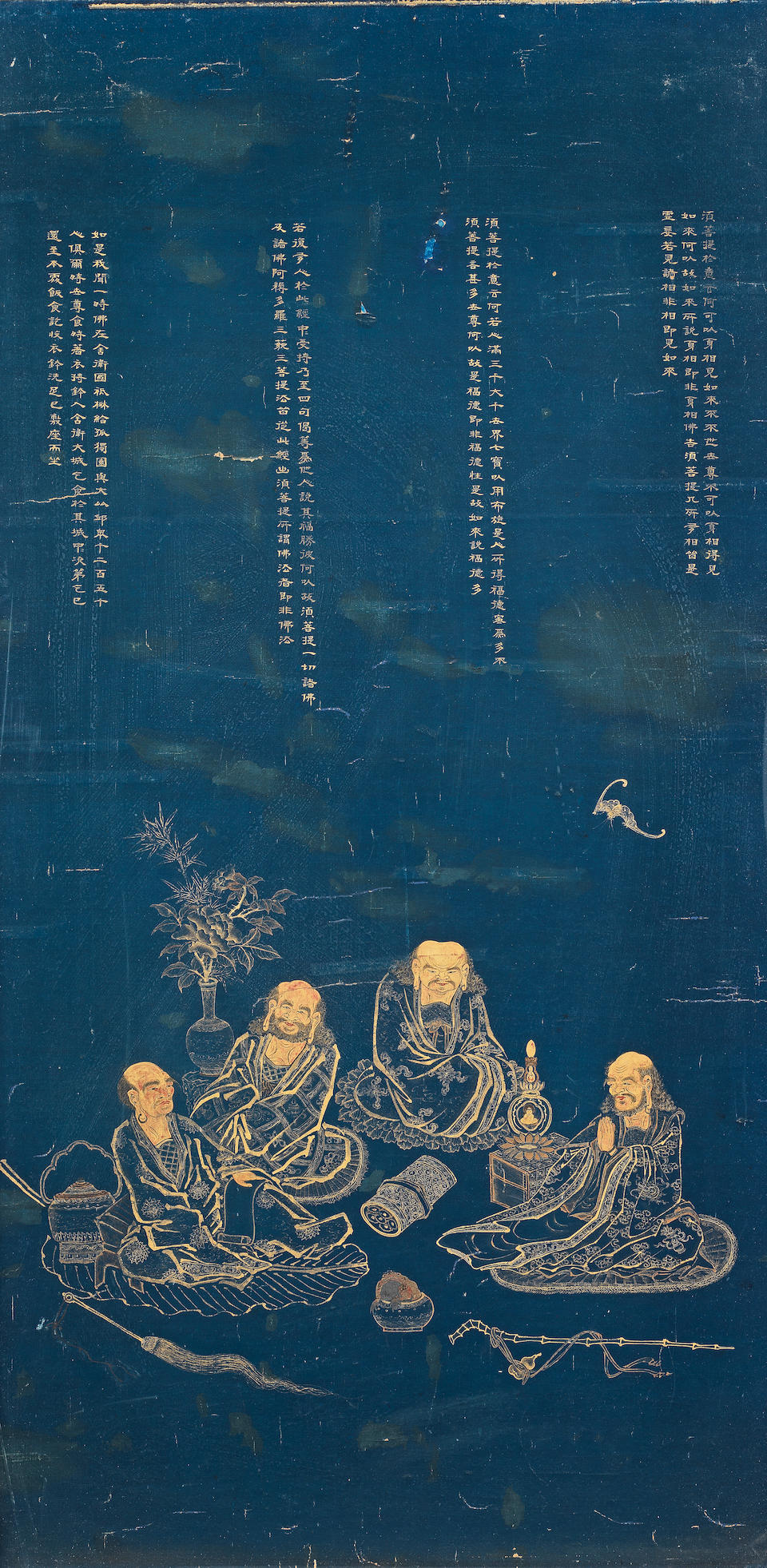 Bonhams Attributed To Wan Shouqi 1603 1652 A Set Of Six Paintings Of Eighteen Luohans 6