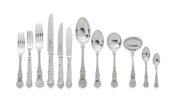 Bonhams : A silver Queen's pattern flatware service Roberts & Belk ...