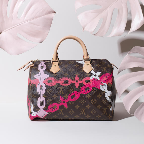 Bonhams : Bay Rose Ballerine Poppy Canvas Speedy 30, Louis Vuitton