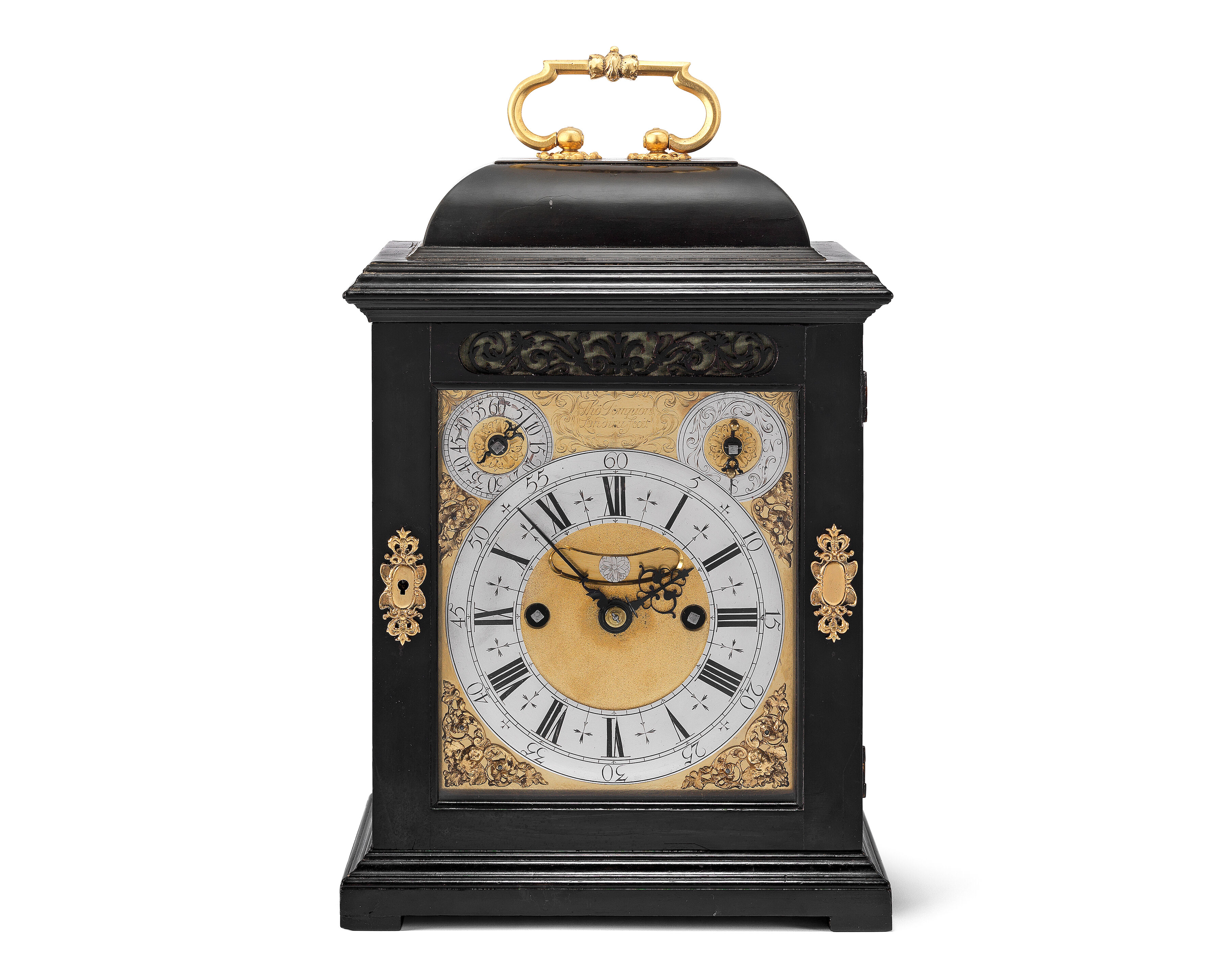 A fine and rare early 18th century gilt-metal mounted, ebony-ven