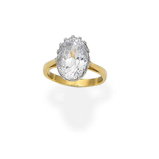 created white sapphire rings