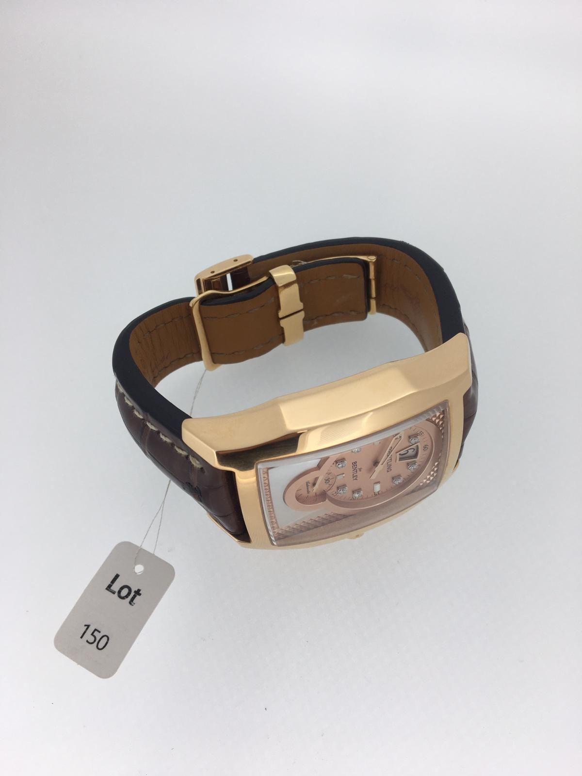 Bonhams : Breitling for Bentley. An 18K rose gold and diamond set