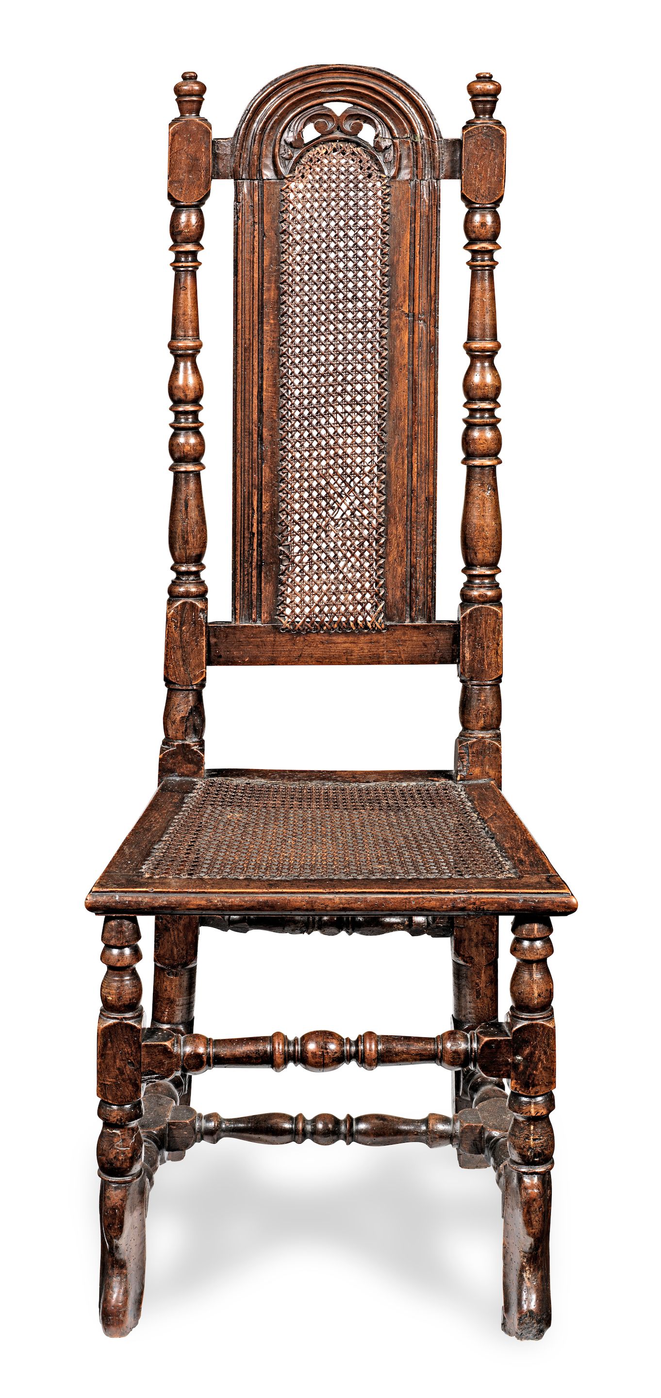 Bonhams : A William \u0026 Mary beech and cane high-back chair, circa 1690, image size:1362x2880