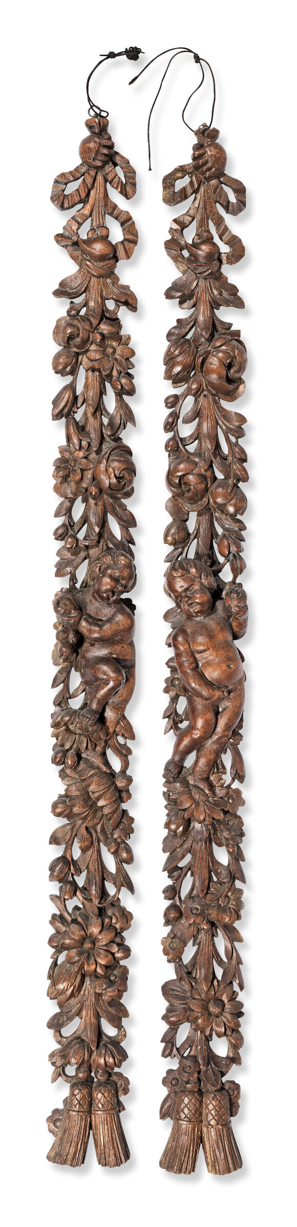 Bonhams : A pair of early 18th century carved oak appliques (2)