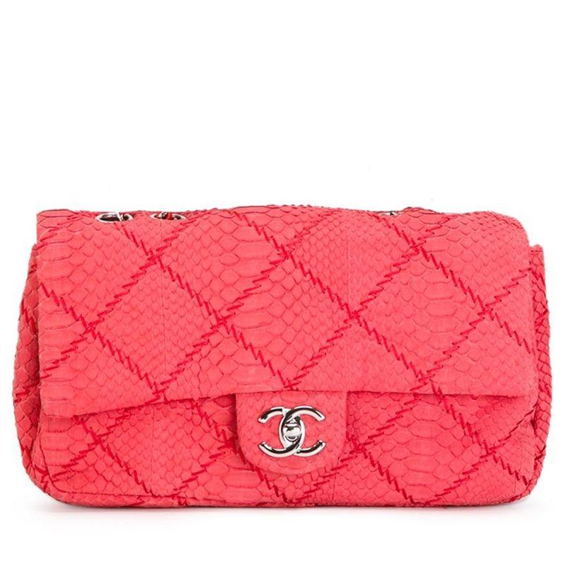 Bonhams : Coral Python Ultimate Stitch Flap Bag, Chanel, c. 2010-11,  (Includes serial sticker, authenticity card and dust bag)