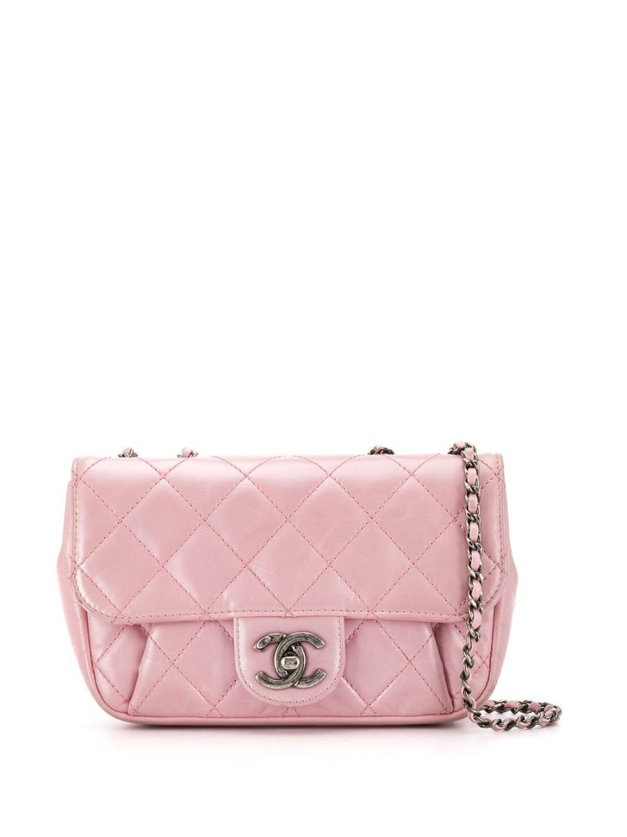 Chanel Pink And White Ombre Small Classic Flap Bag