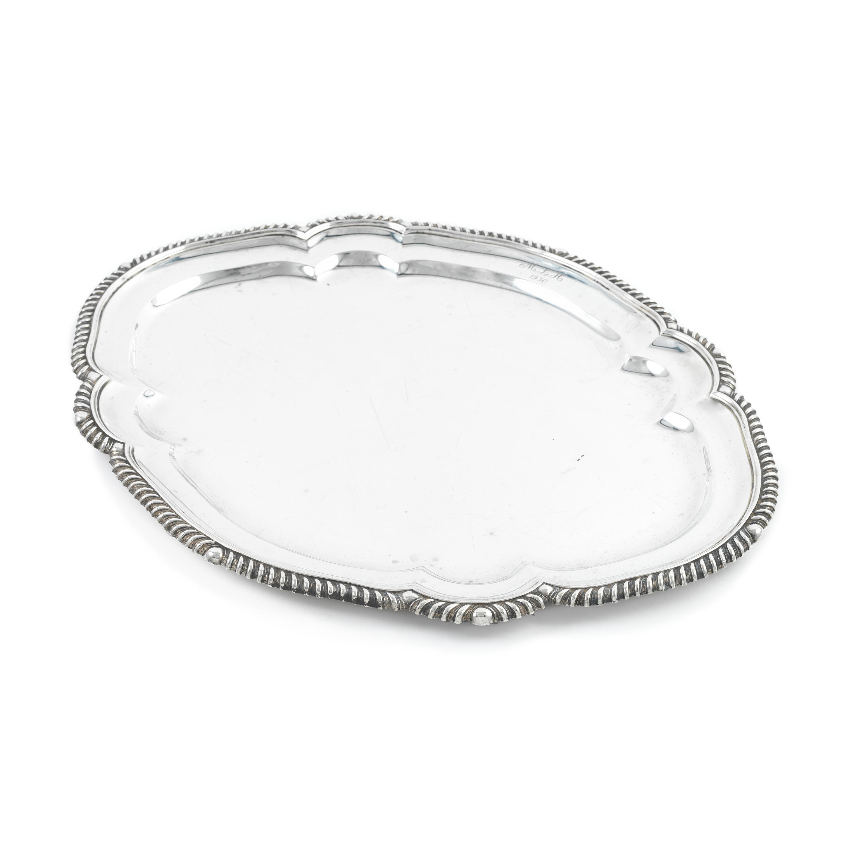 Bonhams : A silver meat platter Richard Woodman Burbridge, stamped ...