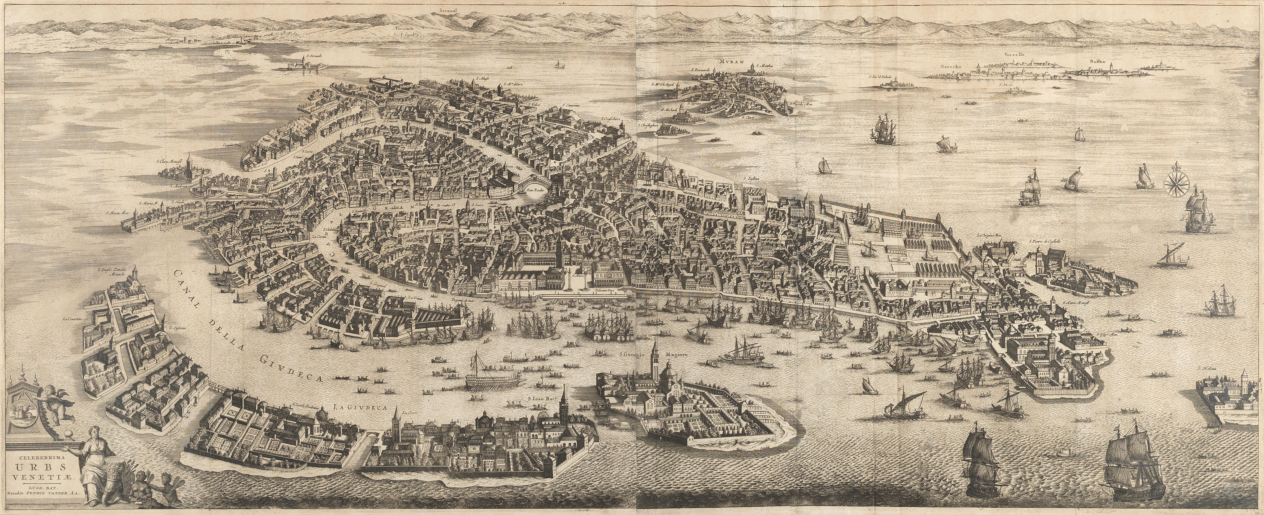 Древняя карта Венеции