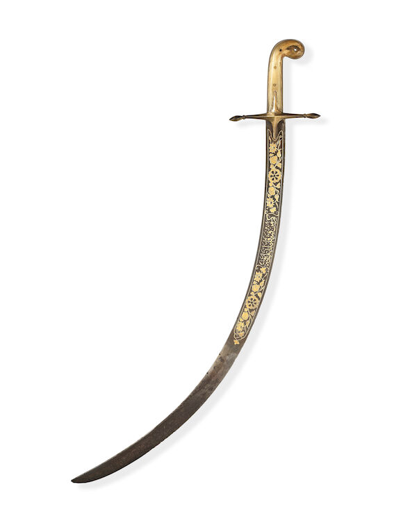 Bonhams : AN OTTOMAN HORN-HILTED STEEL SWORD (SHAMSHIR) TURKEY, LATE ...