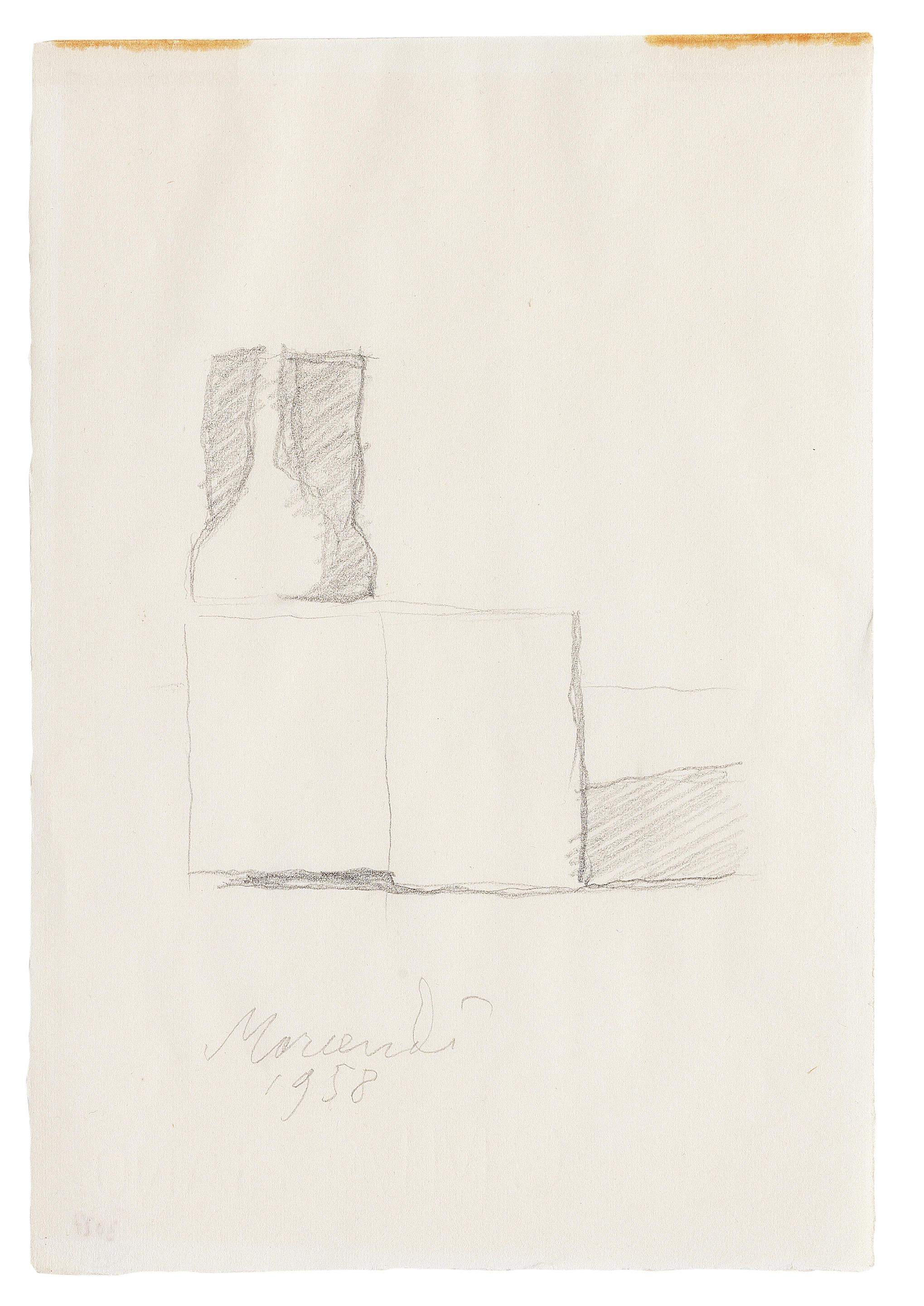 Riproduzione di un acquerello di Giorgio Morandi cm 21x15,7. In cornice, Il Ponte Casa d'Aste