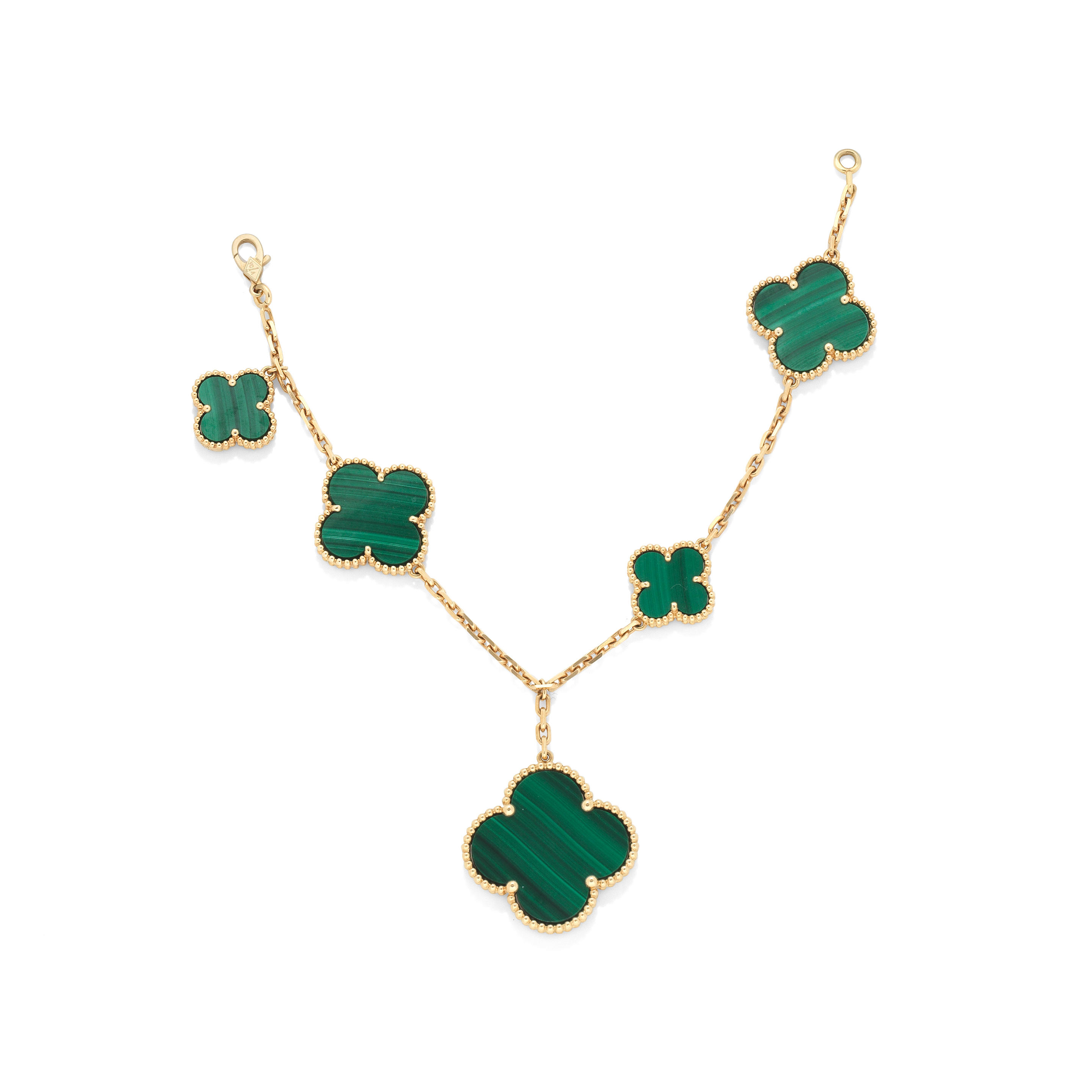 Bonhams : VAN CLEEF & ARPELS DIAMOND-SET 'ALHAMBRA' PENDANT NECKLACE