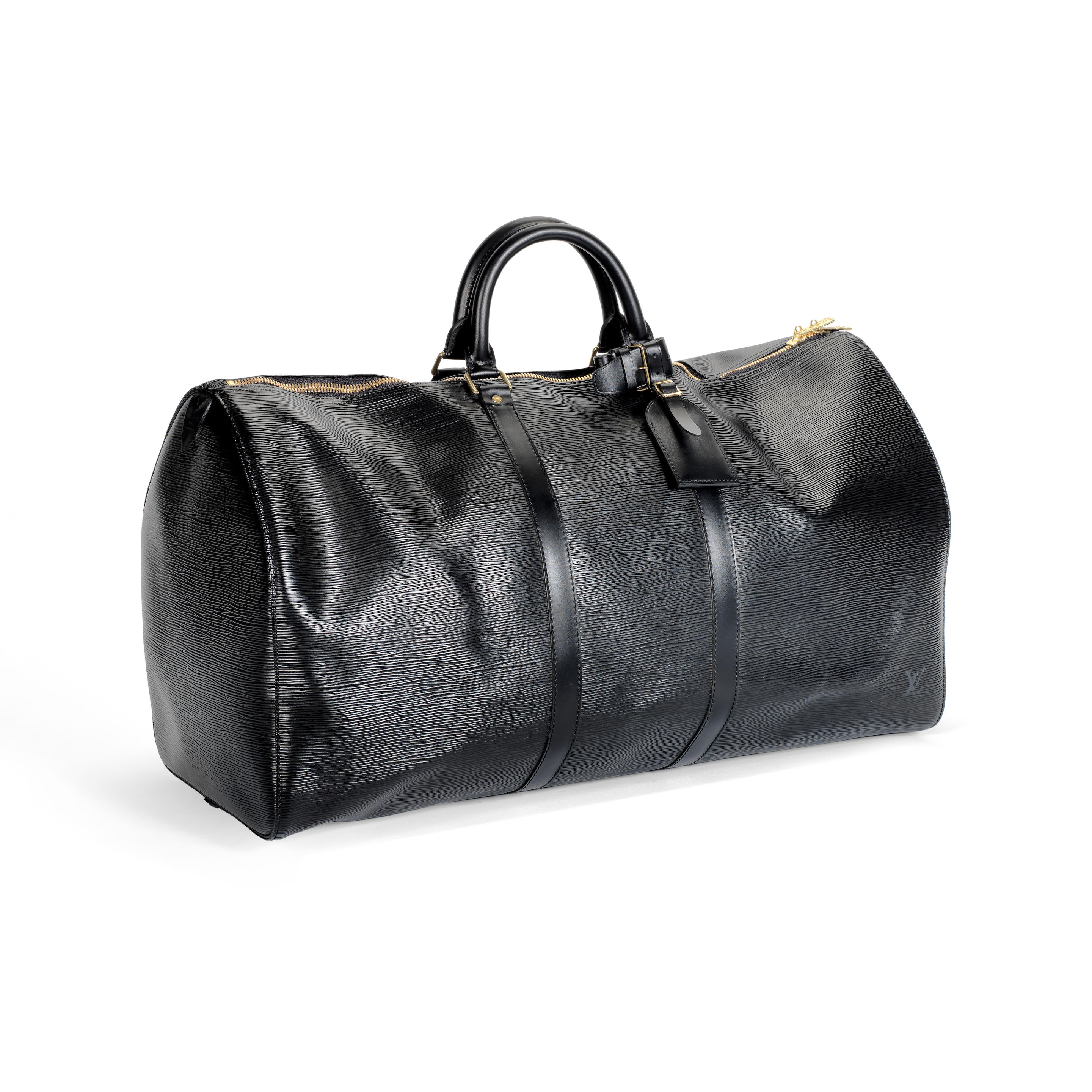 Louis Vuitton Black Epi Leather Keepall 55 Louis Vuitton