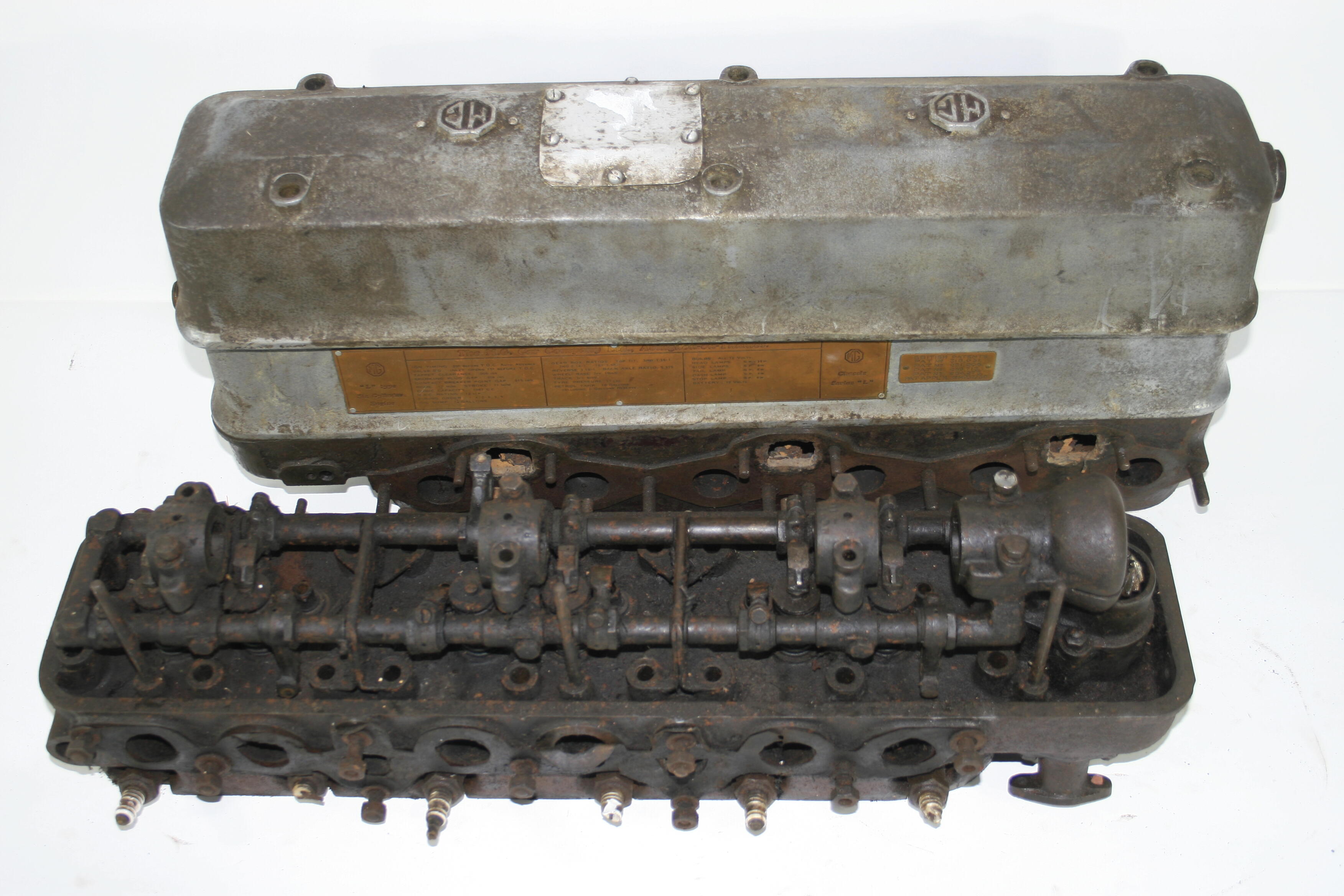 Bonhams Cars Two MG cylinder heads for L type 6 cylinder engines, ((4))