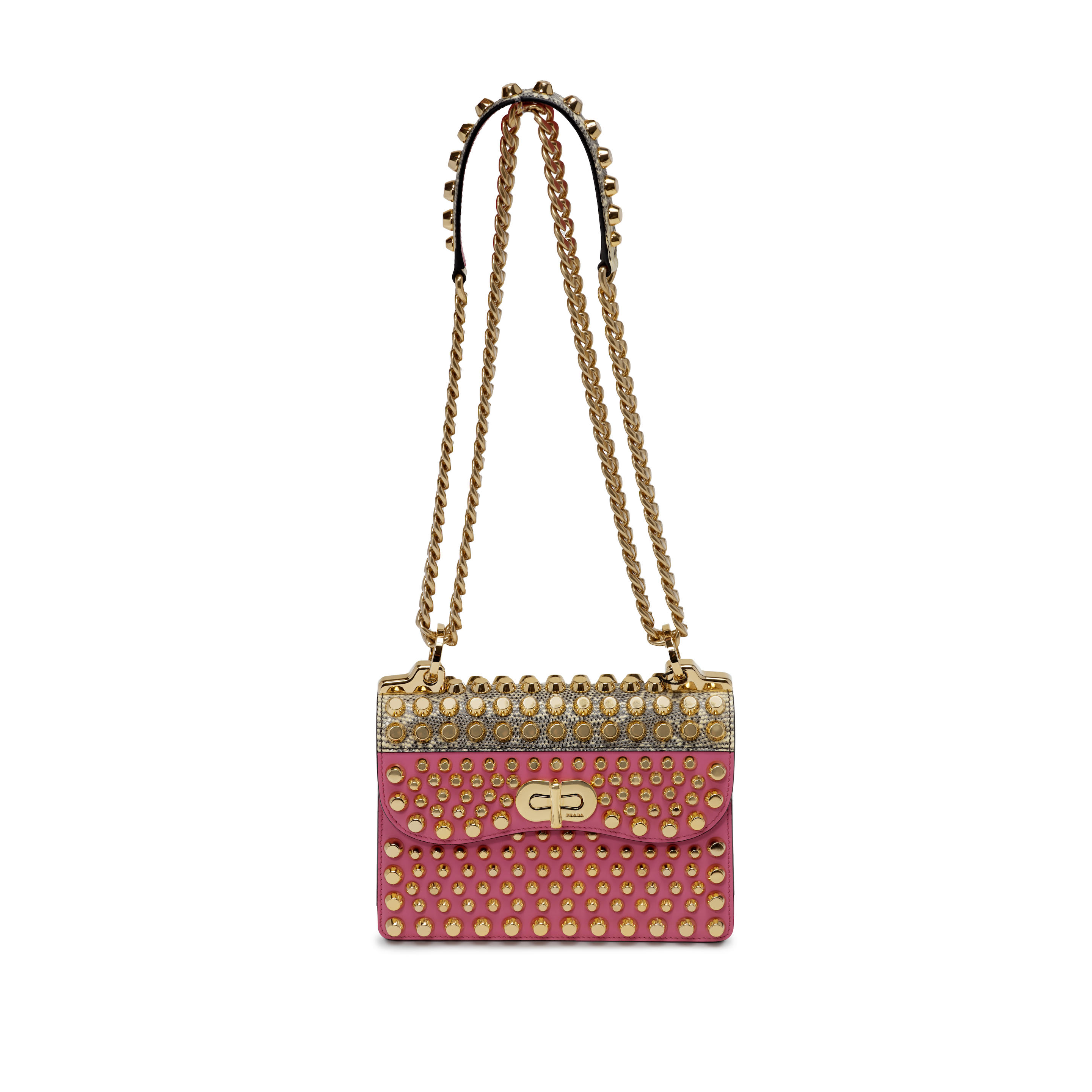 Bonhams : PRADA SAC SIDONIE ROSE CLOUTE PRADA PINK STUDDED SIDONIE BAG ...