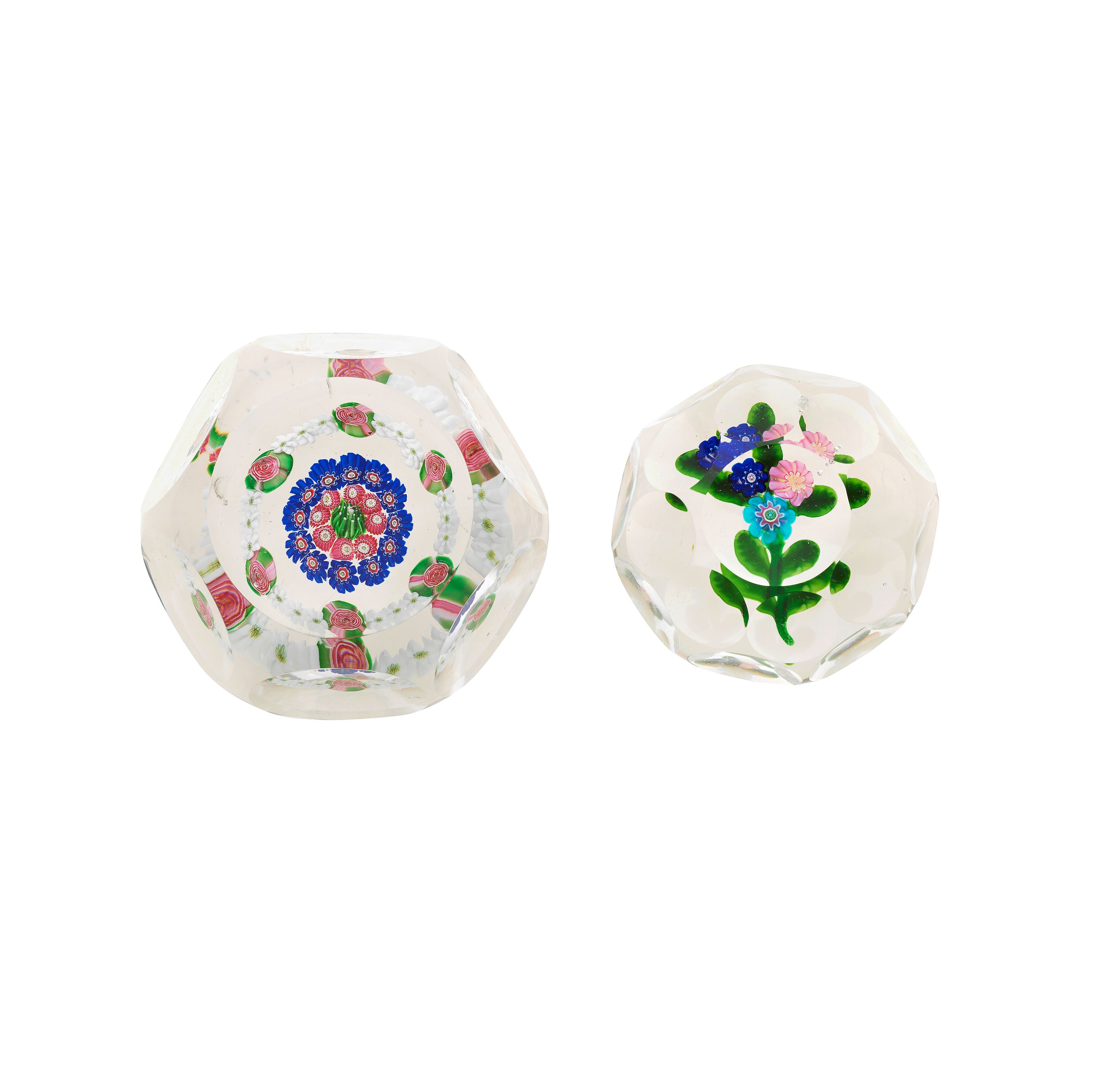Bonhams A Clichy Faceted Patterned Millefiori Paperweight And A Miniature Flat Bouquet Weight Circa 1850 Bonhams A Clichy Faceted Patterned Millefiori Paperweight And A Miniature Flat Bouquet Weight Circa 1850