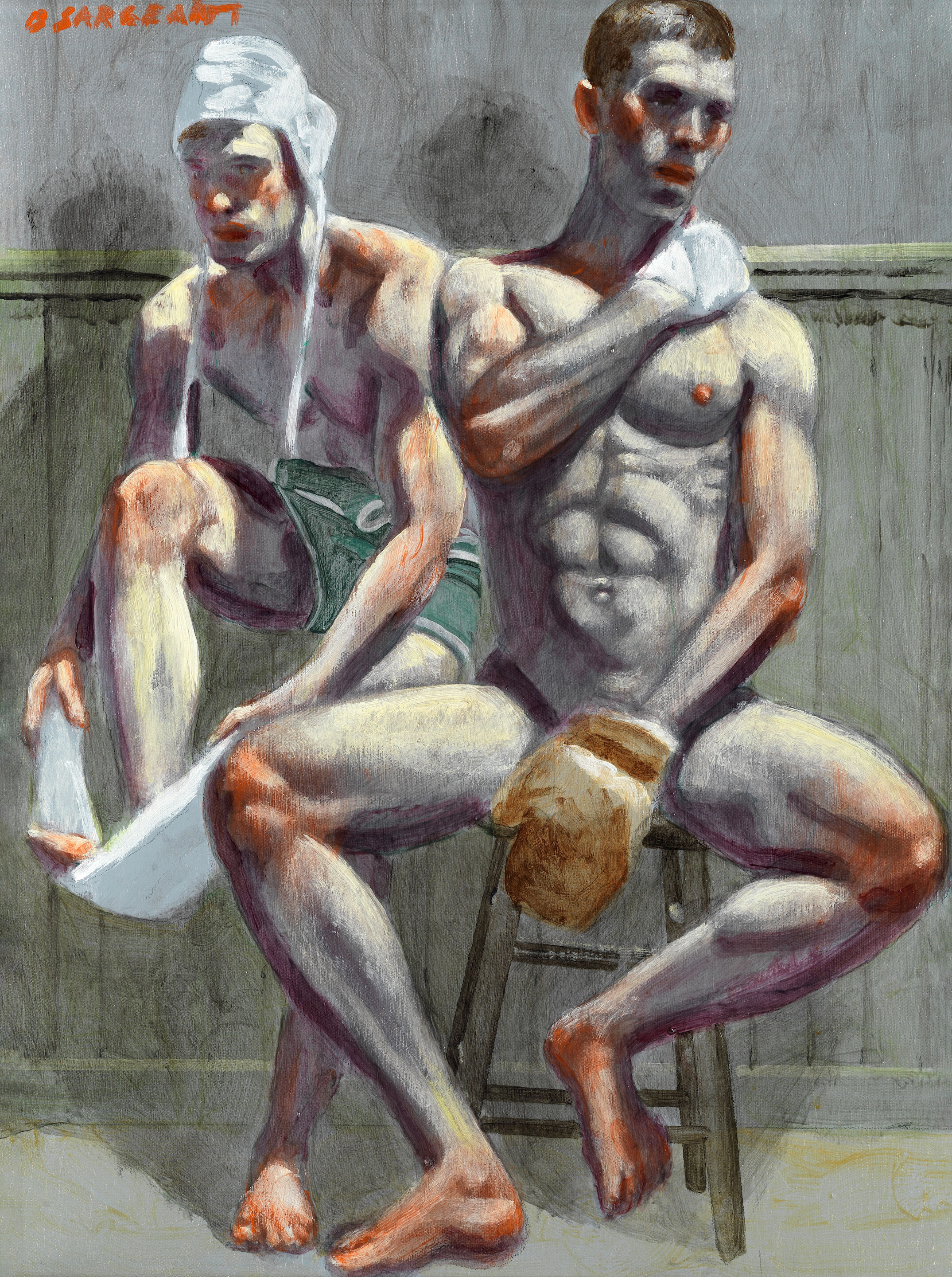 Two Seated Boxers