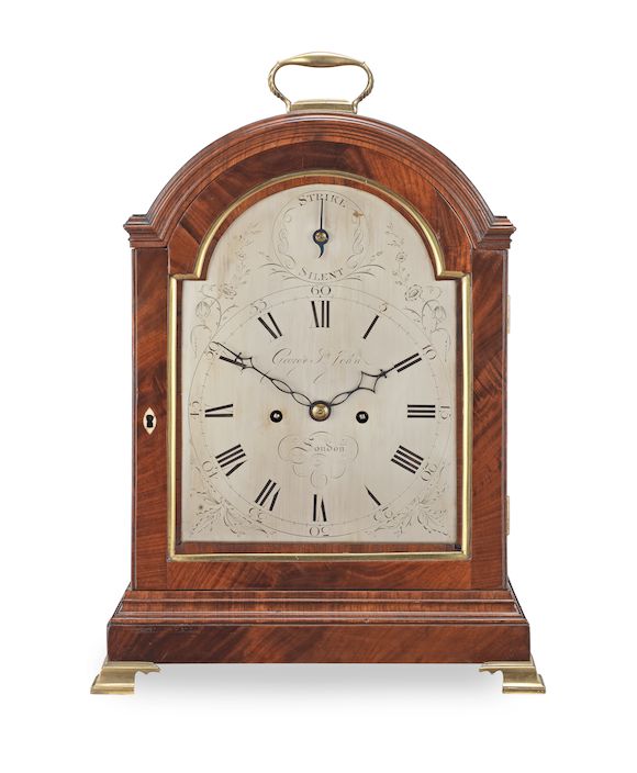 Bonhams : A good early 19th century mahogany table clock George St John ...