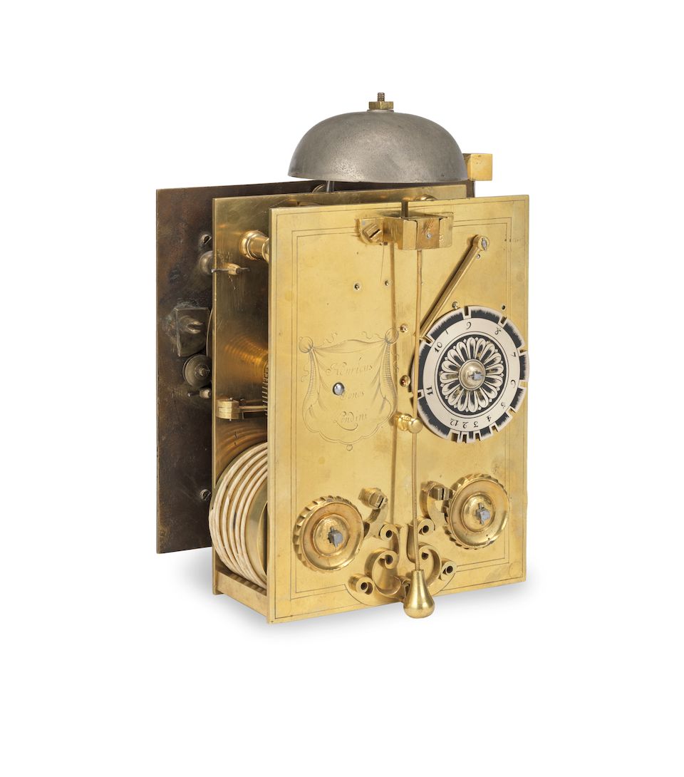 Bonhams A fine and rare late 17th century ebony veneered table clock