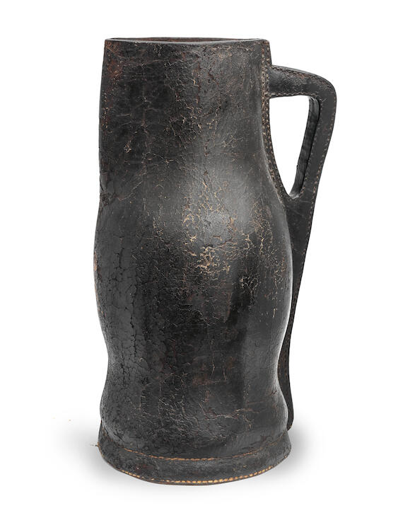 Bonhams A large 17th / 18th century leather bombard, English