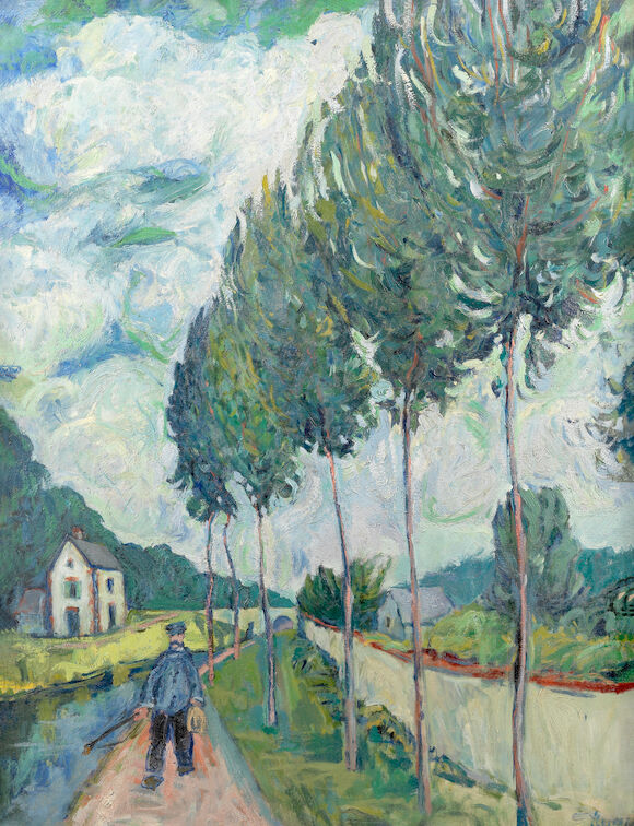 Bonhams : Adrian Ryan (British, 1920-1998) The Canal At Moret-Sur-Loing ...