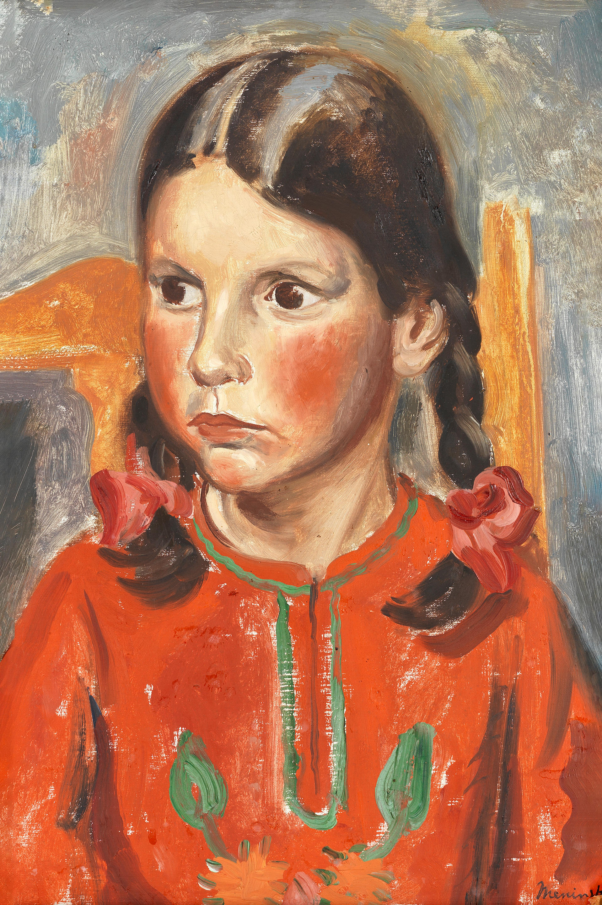 Bonhams : Bernard Meninsky (British, 1891-1950) Portrait of Anna Marks