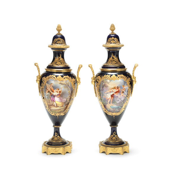 Bonhams : A pair of late 19th century / early 20th century French gilt ...