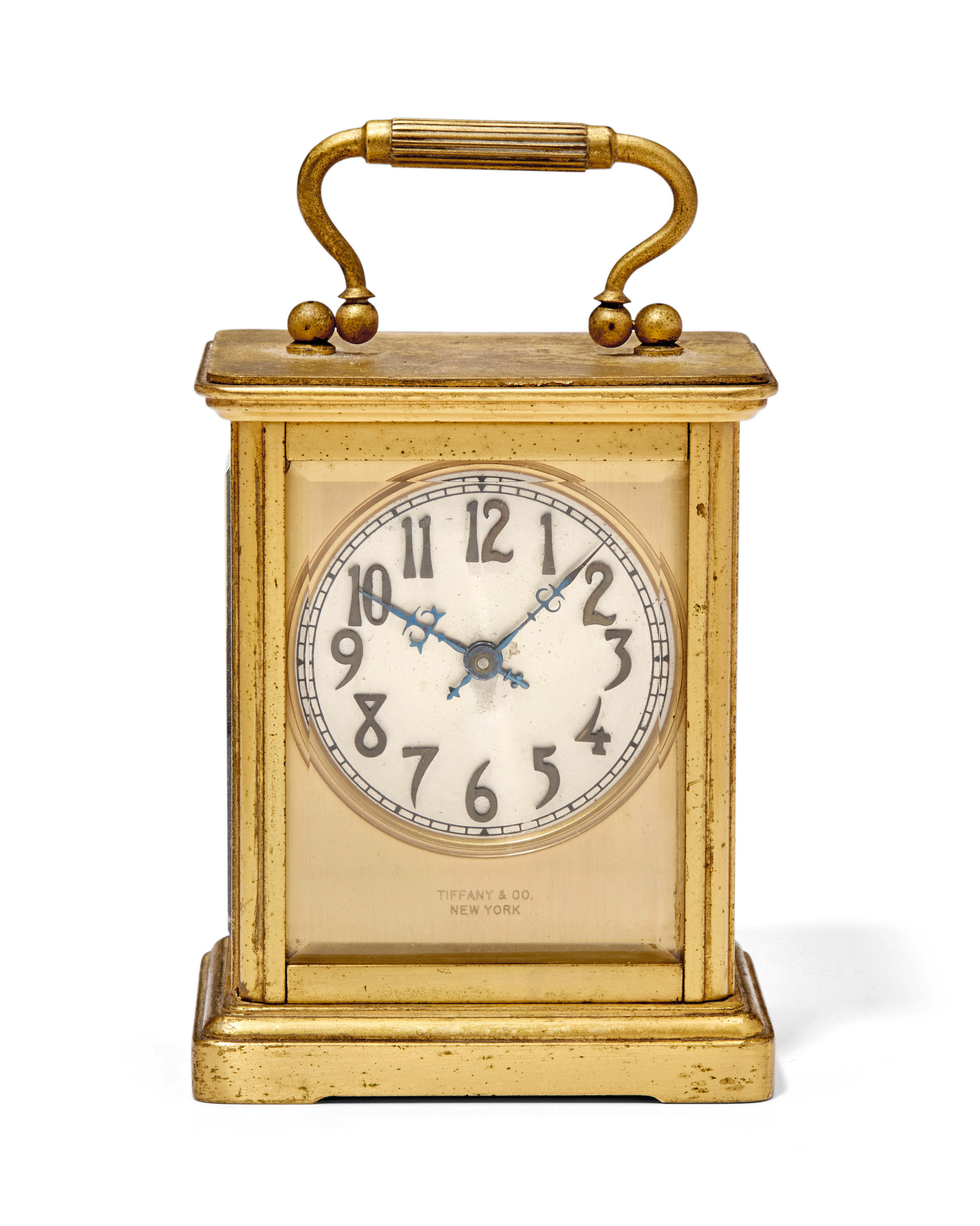 Bonhams : An early 20th century American gilt carriage timepiece signed ...