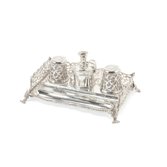 Bonhams : A Victorian silver inkstand Charles Thomas Fox & George Fox ...