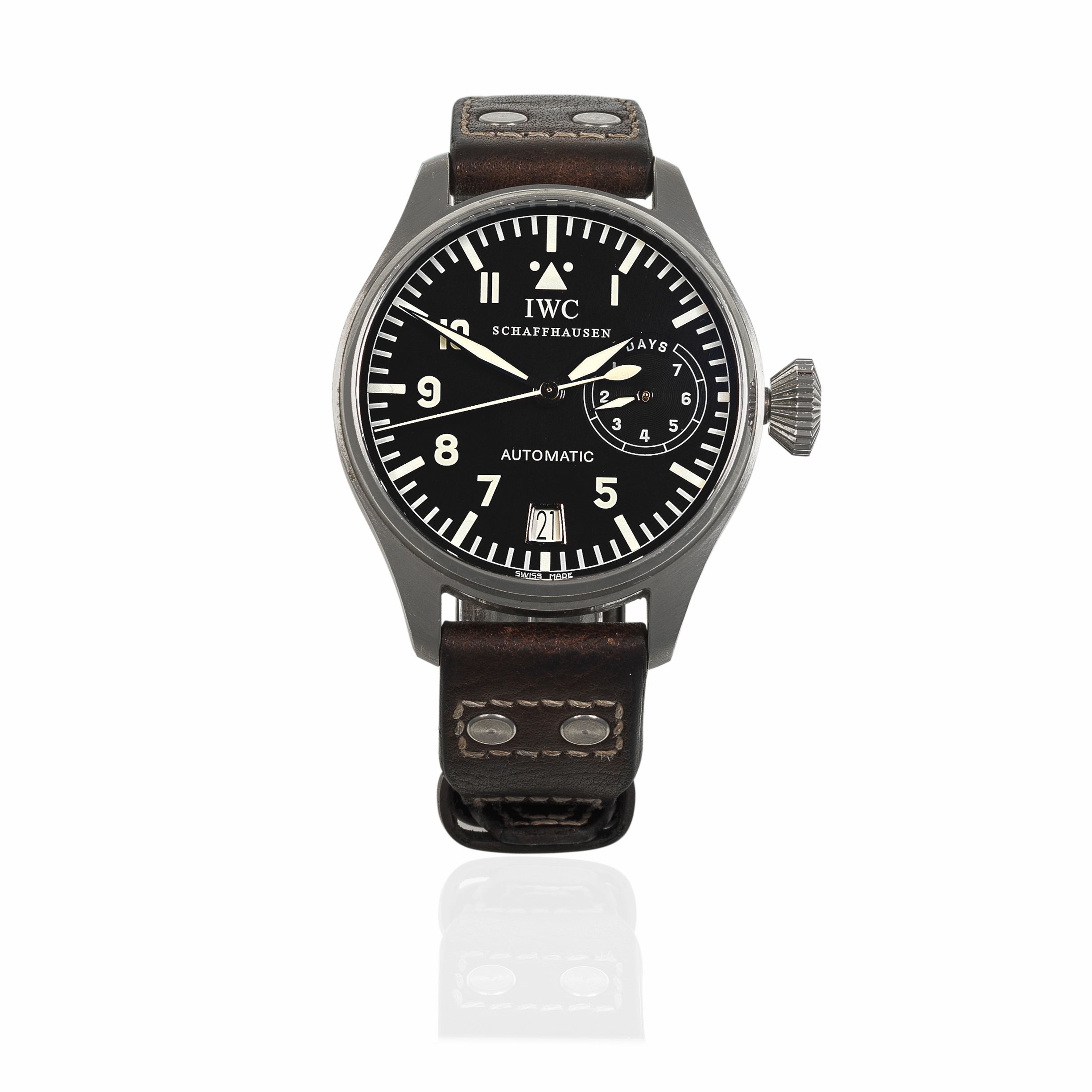 IWC IWC. A stainless steel automatic calendar wristwatch with 7 day power reserve Big Pilot, Ref: 5002, Circa 2006 · 5002