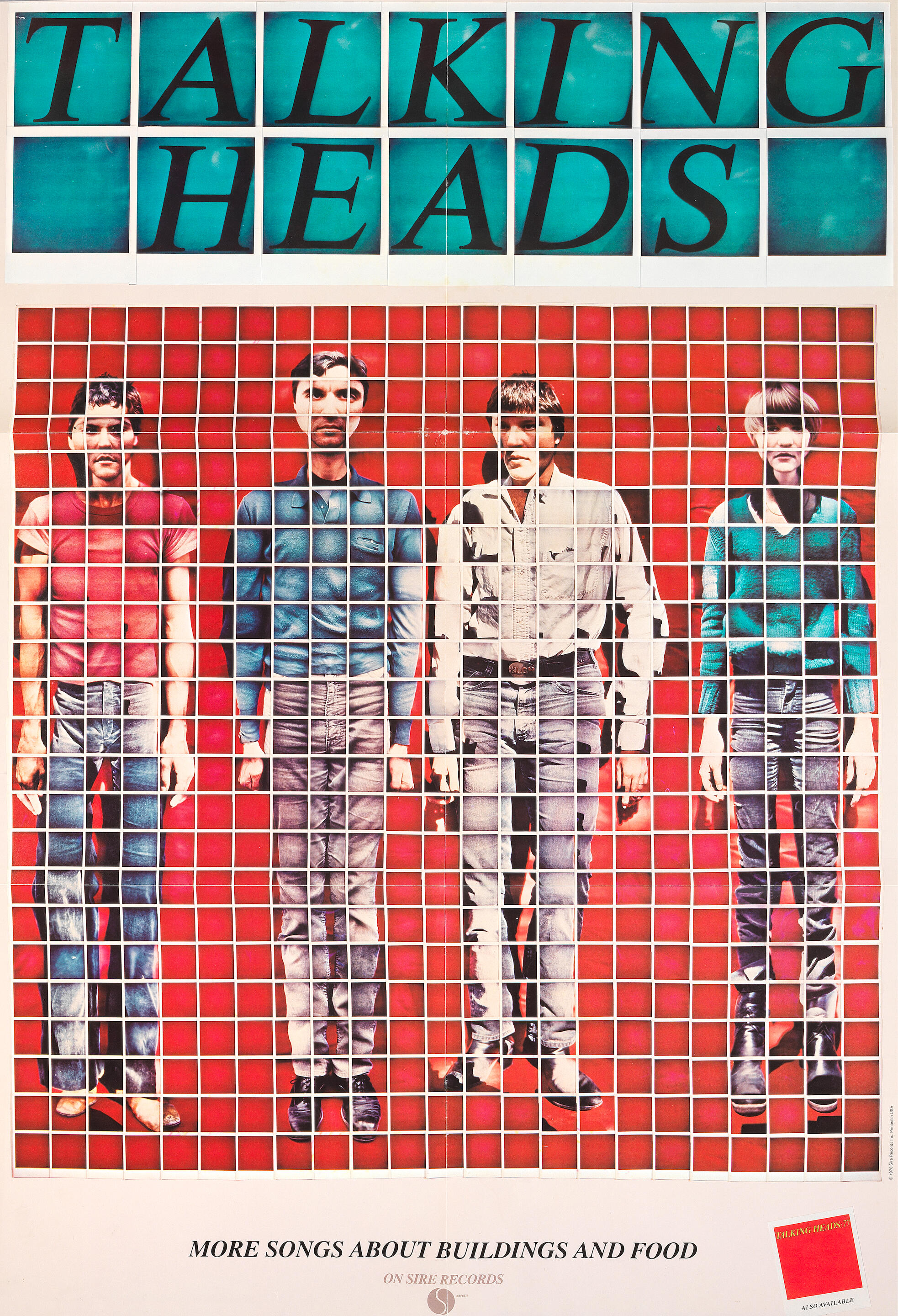 Bonhams Talking Heads A promotional poster for Talking Heads77, Sire