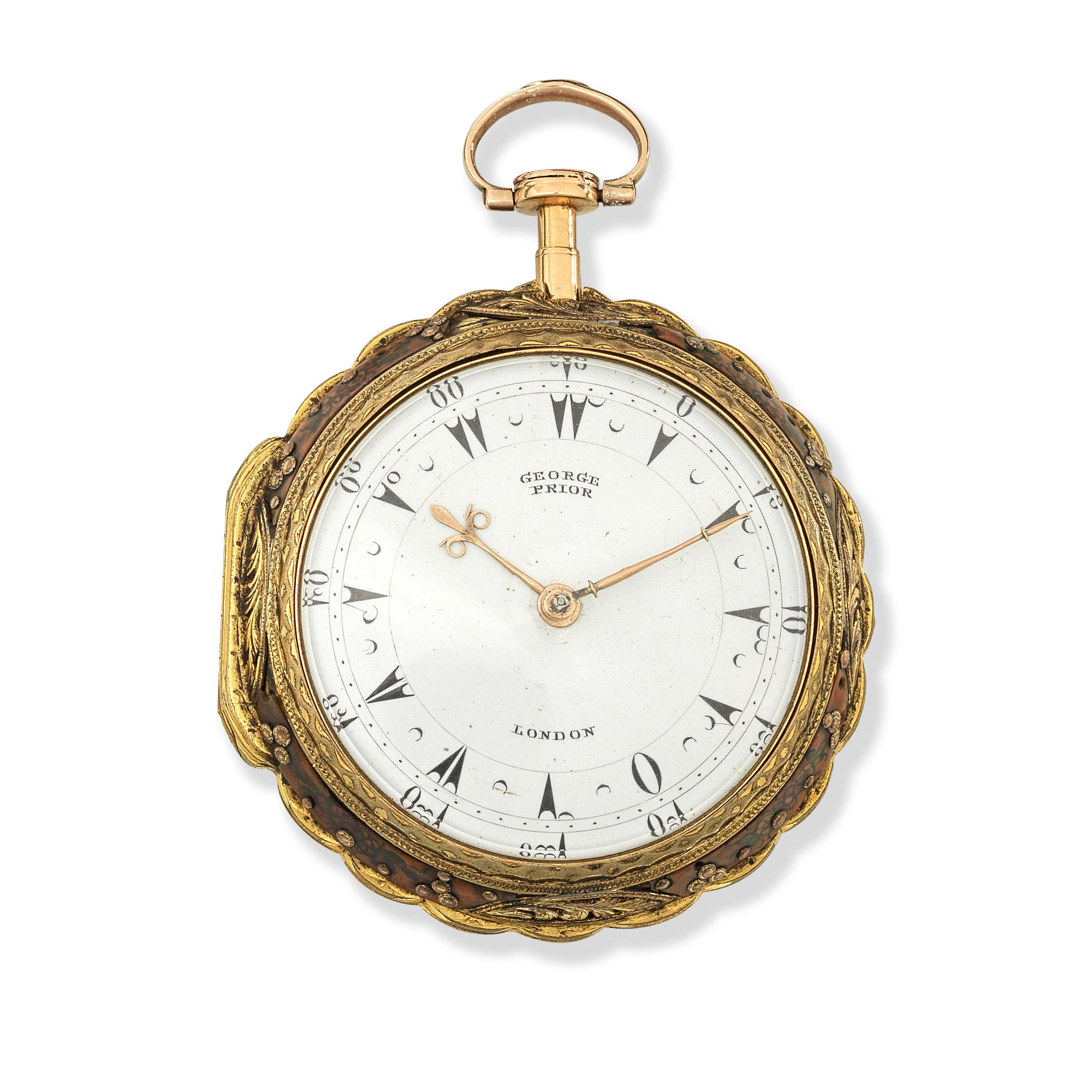 James Shearwood, London. A silver key wind pair case pocket watch with ...