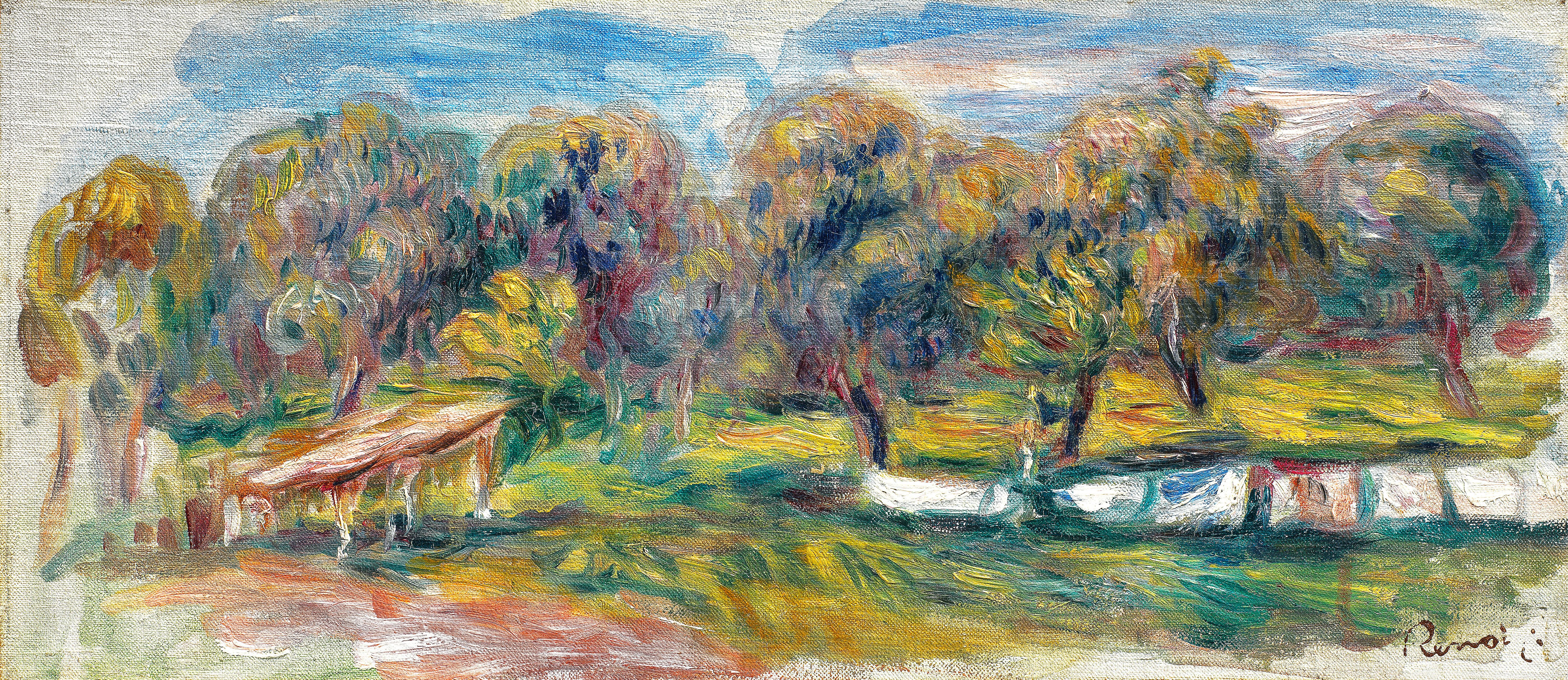 Bonhams : PIERRE-AUGUSTE RENOIR (1841-1919) Paysage aux Collettes 