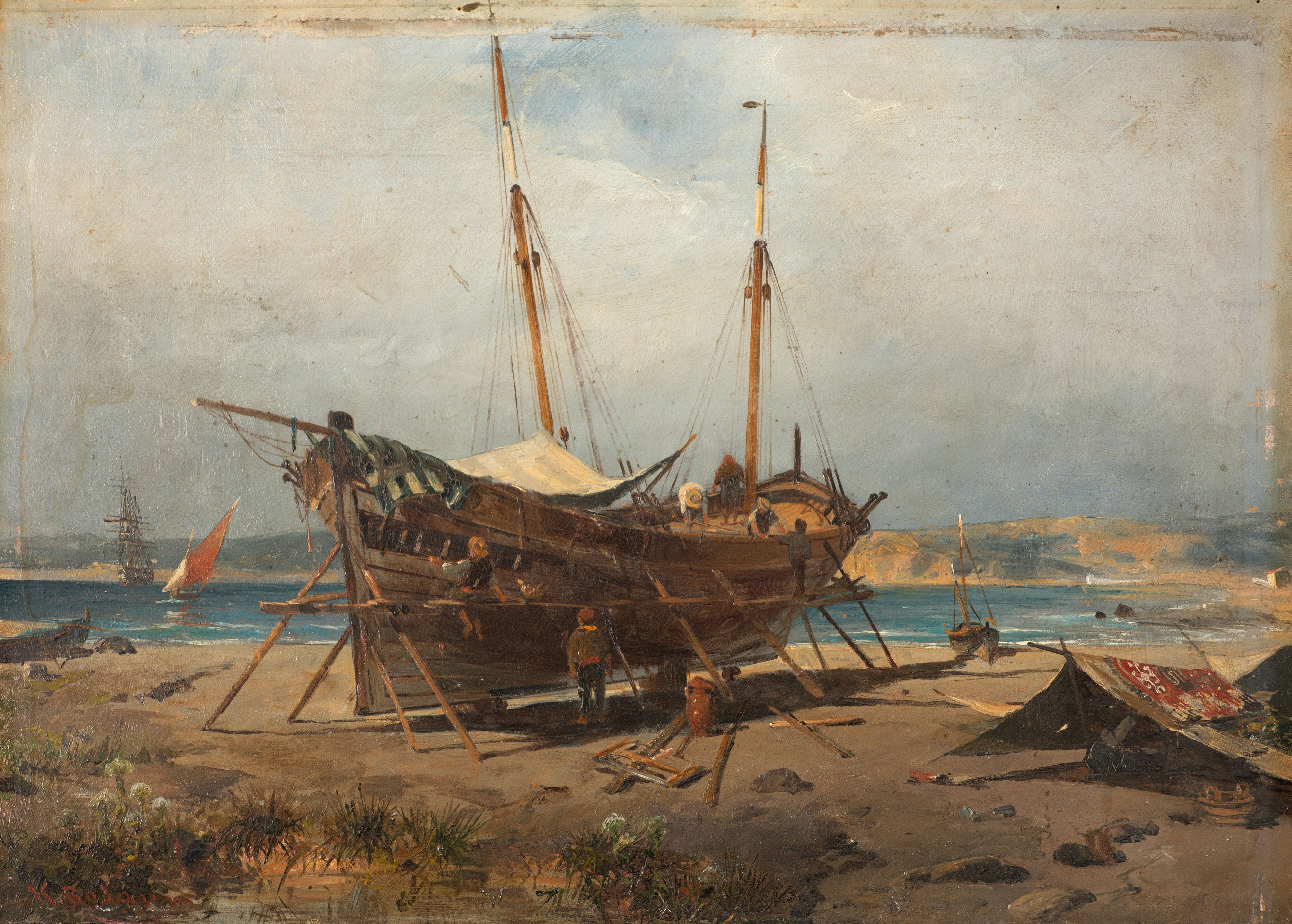 Bonhams : Constantinos Volanakis (Greek, 1837-1907) Chantier naval ...