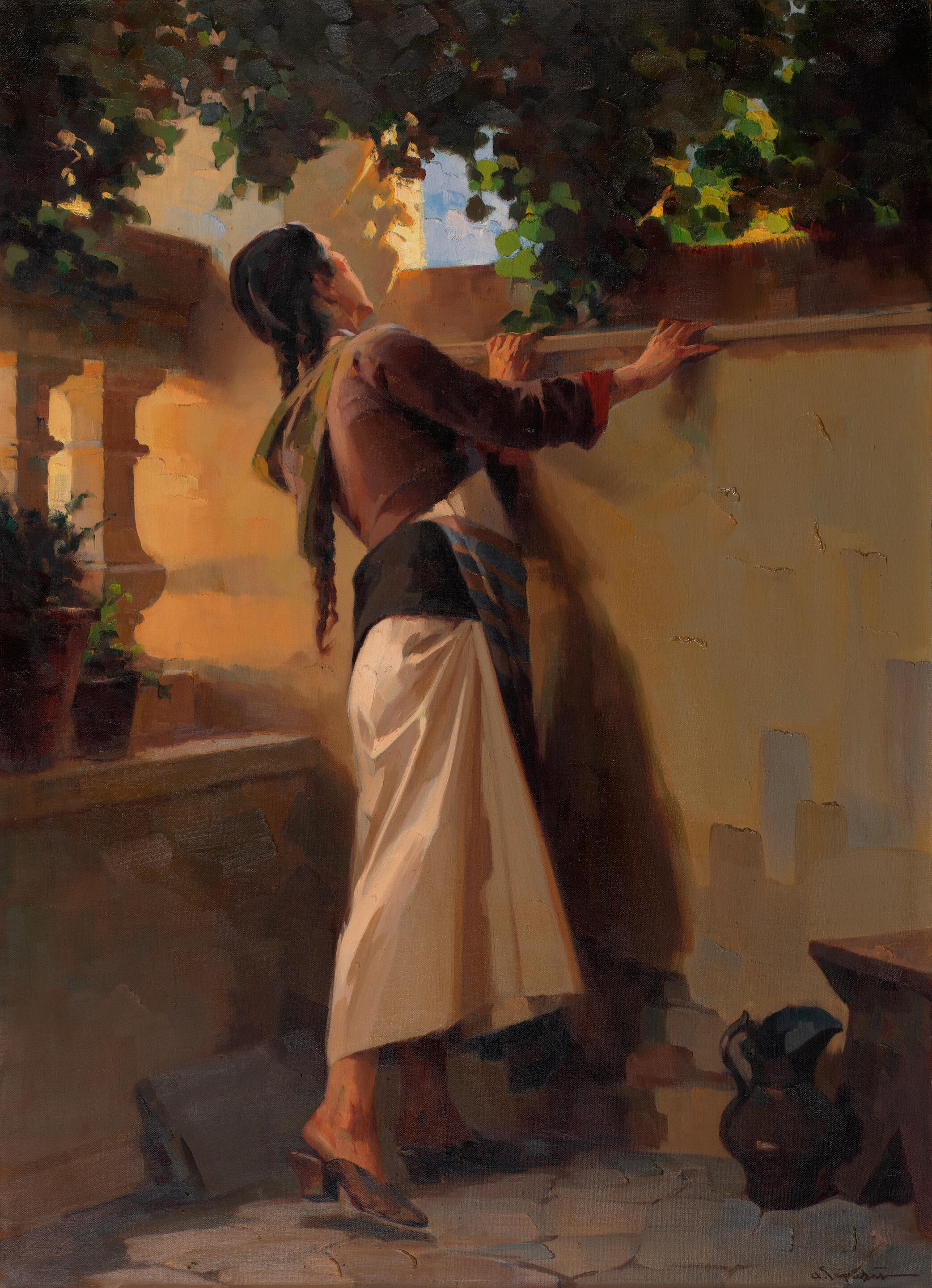 Bonhams : Apostolos Geralis (Greek, 1886-1983) L' attente (signed in ...