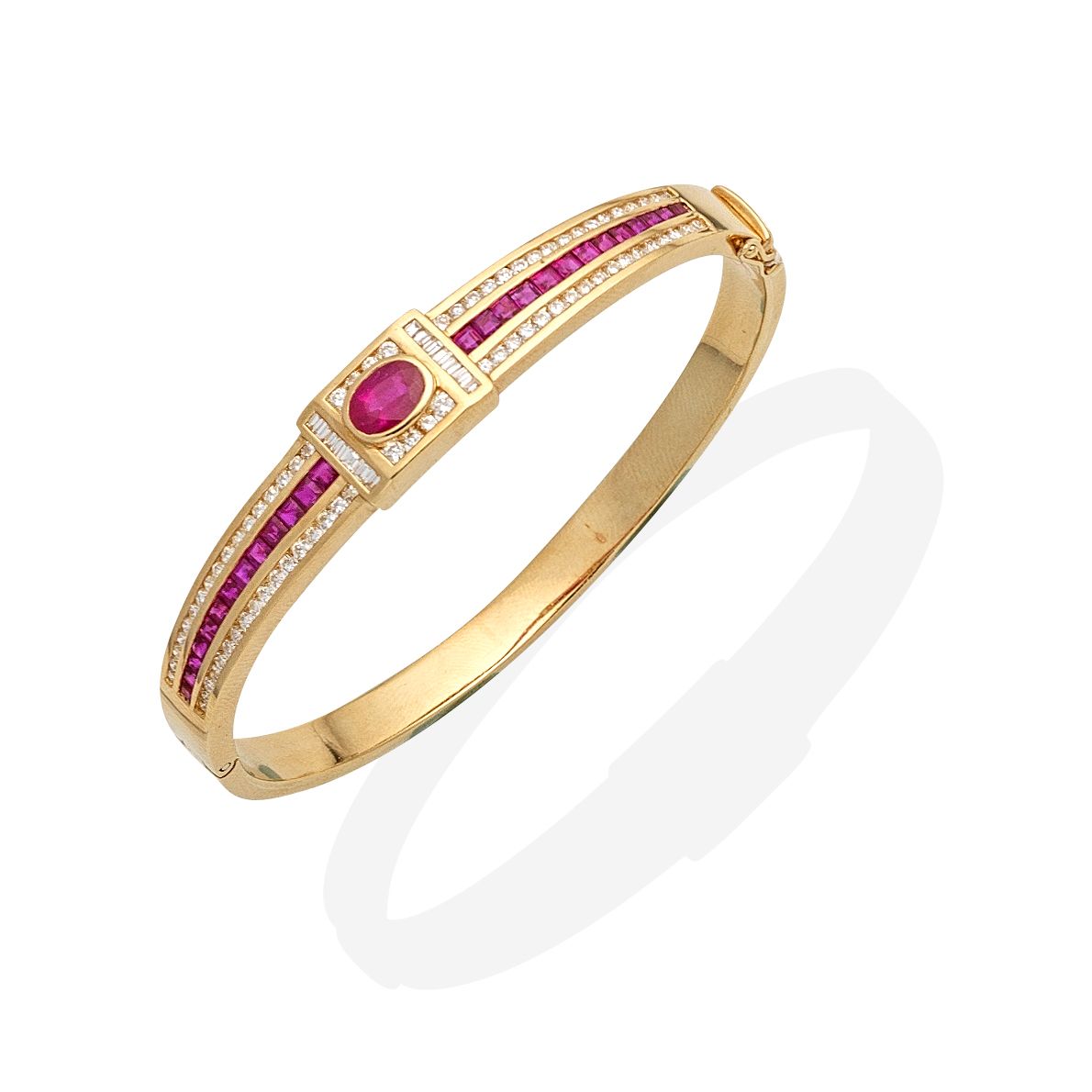 RUBY AND DIAMOND BANGLE