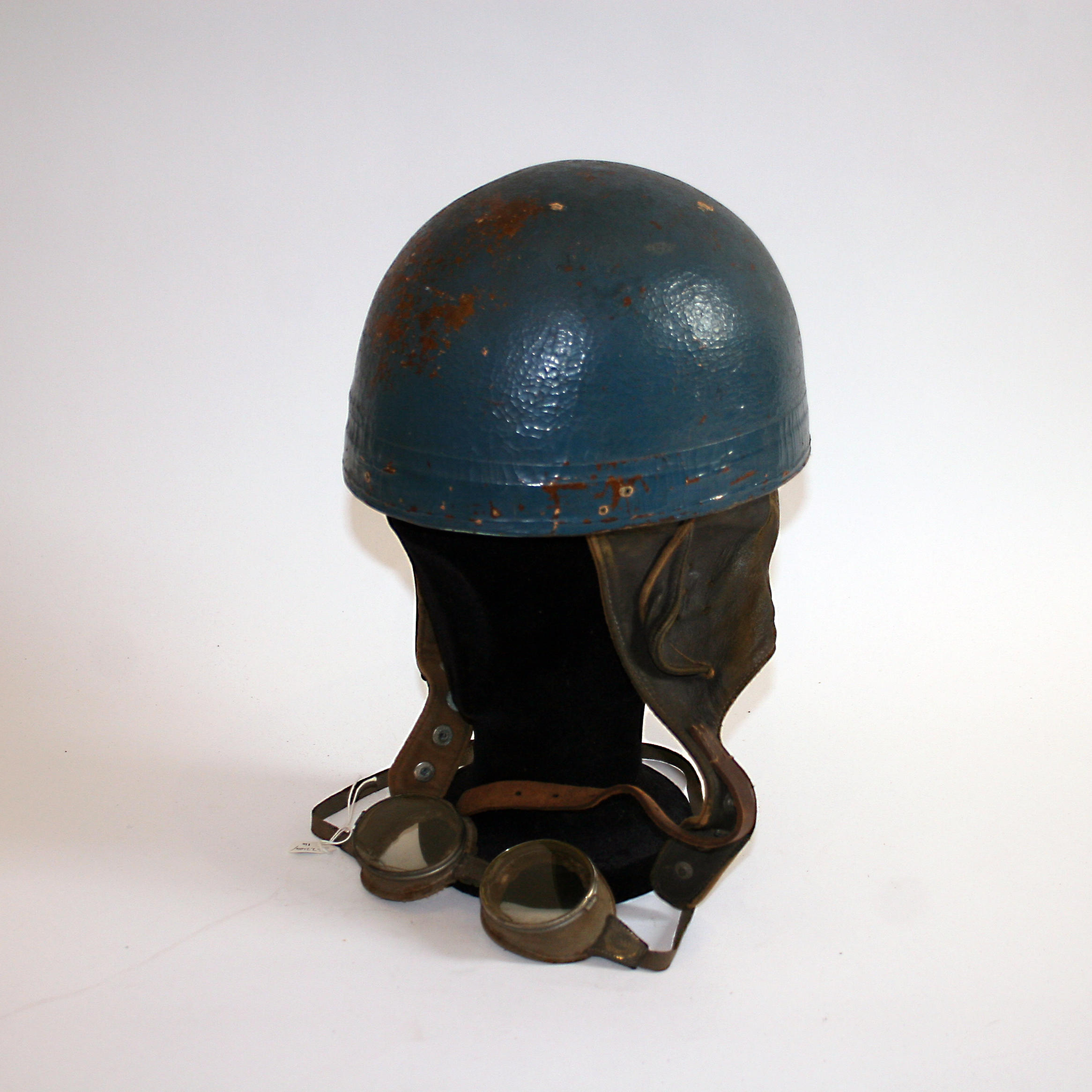 Bonhams Cars Leo H Davenport A pudding basin helmet, ((3))