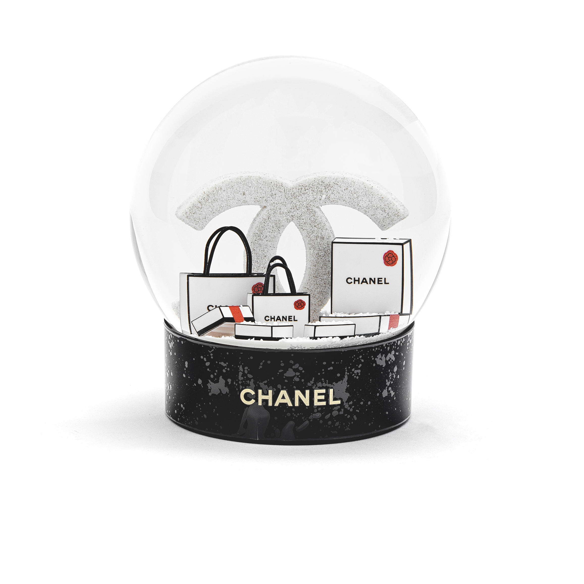 Bonhams : A GIFT BAG SNOW GLOBE Chanel, VIP gift (includes box)