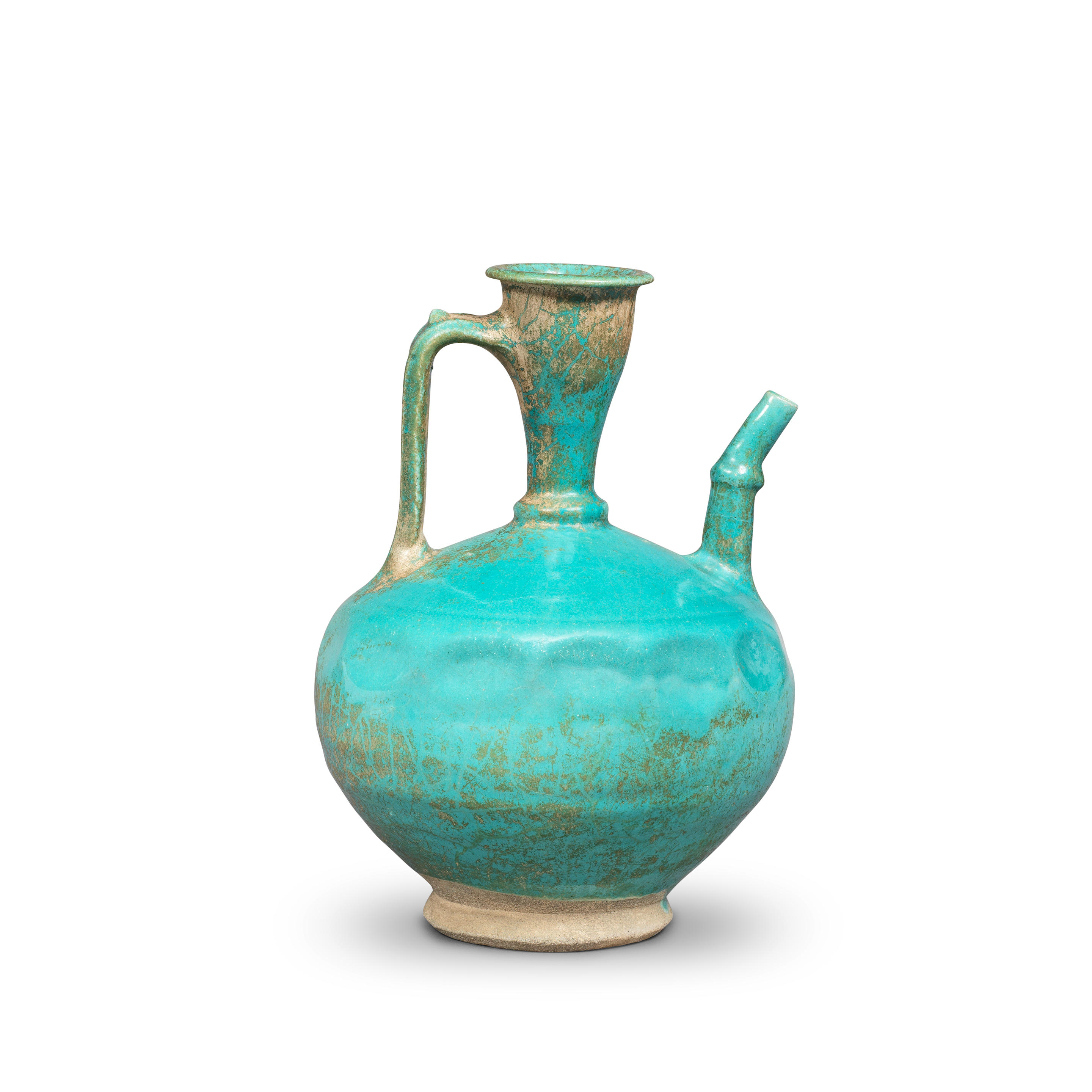 Bonhams A Kashan Monochrome Pottery Ewer Persia 12th 13th Century