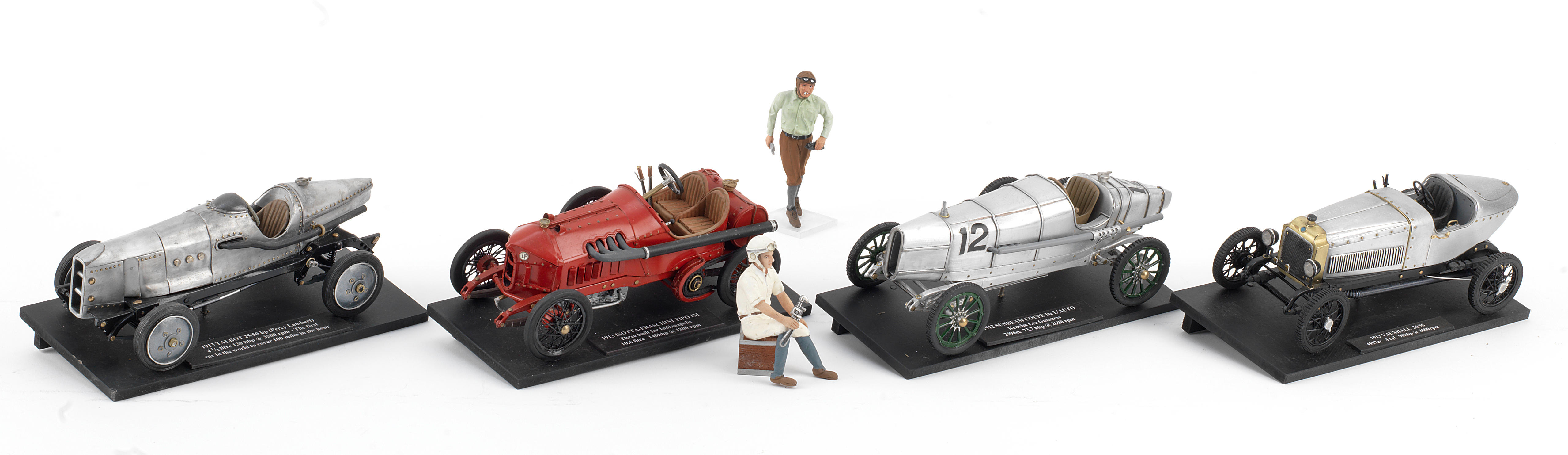 Bonhams Cars : Four small scale models of 1912-1913 race cars, ((6))