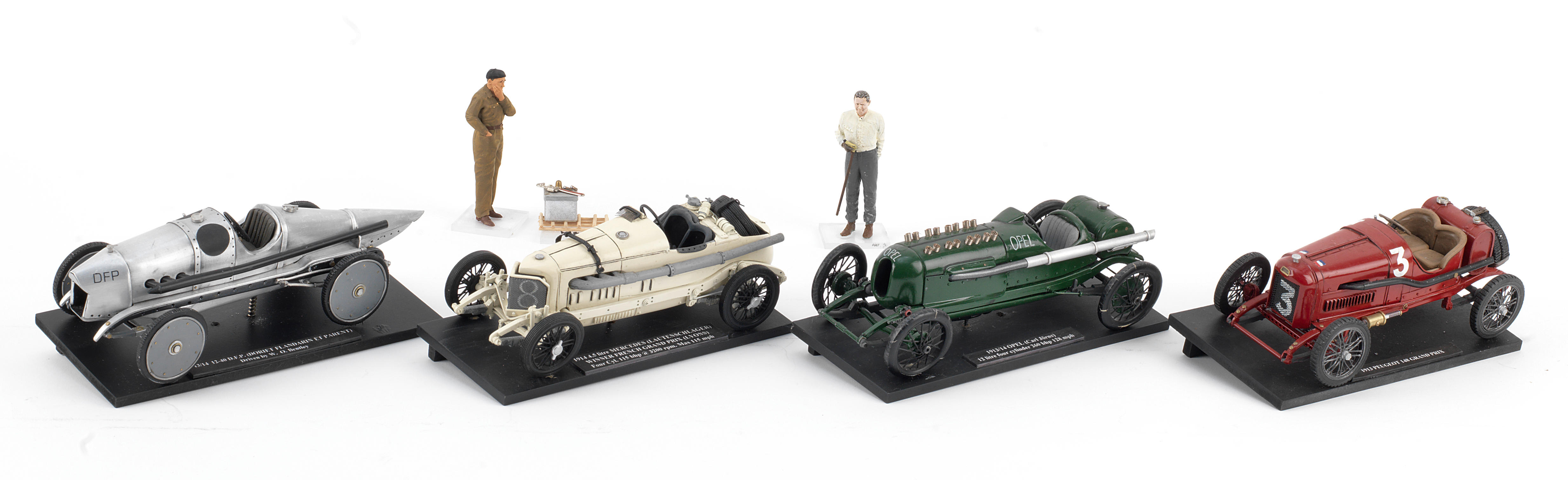 Bonhams Cars : Four small scale models of 1913-1914 race cars, ((7))