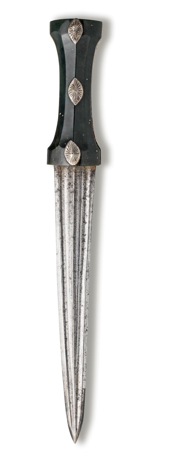 Bonhams : An Ottoman jade-hilted steel dagger with gilt copper (tombak ...