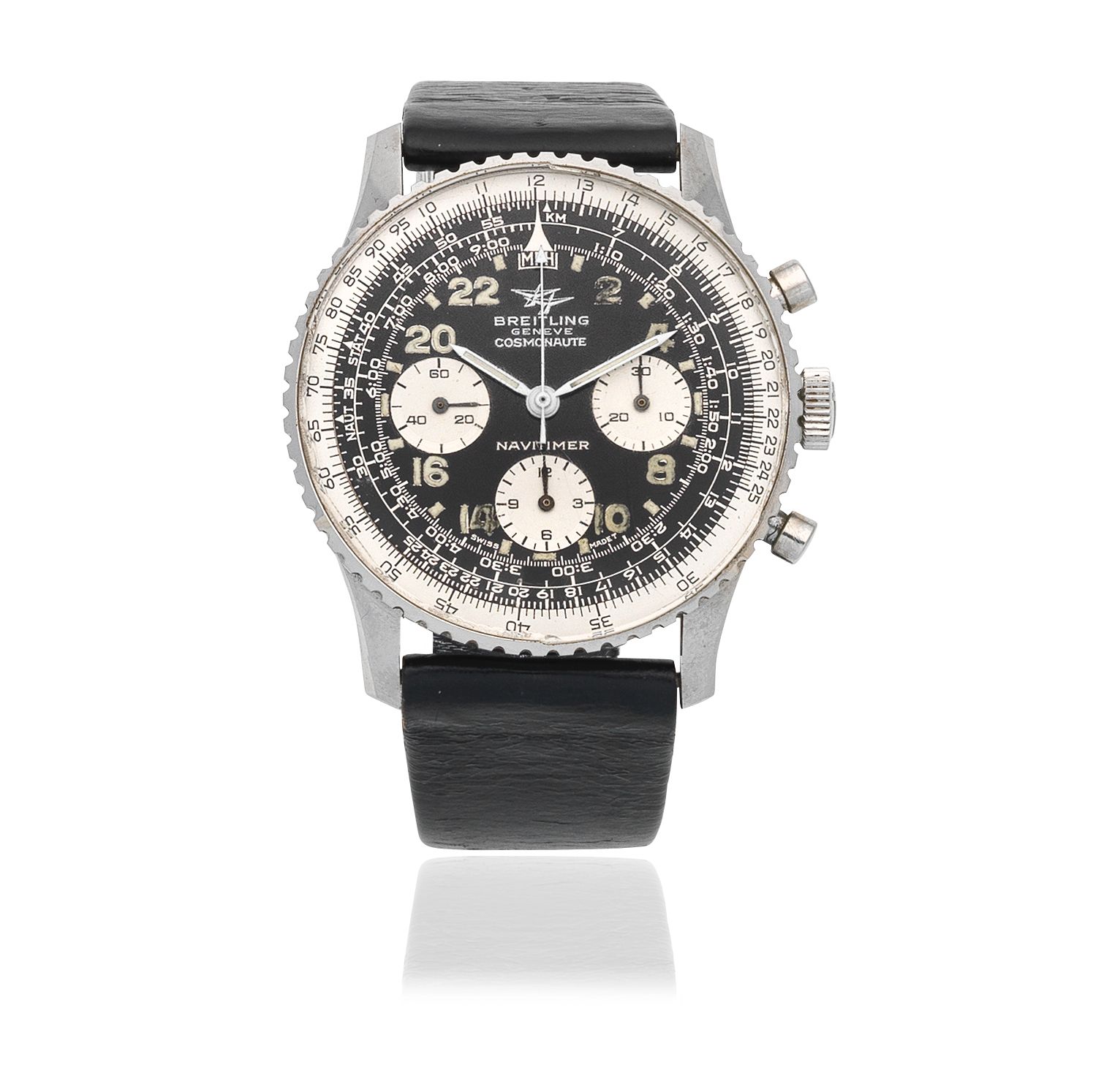 Bonhams A stainless steel manual wind chronograph