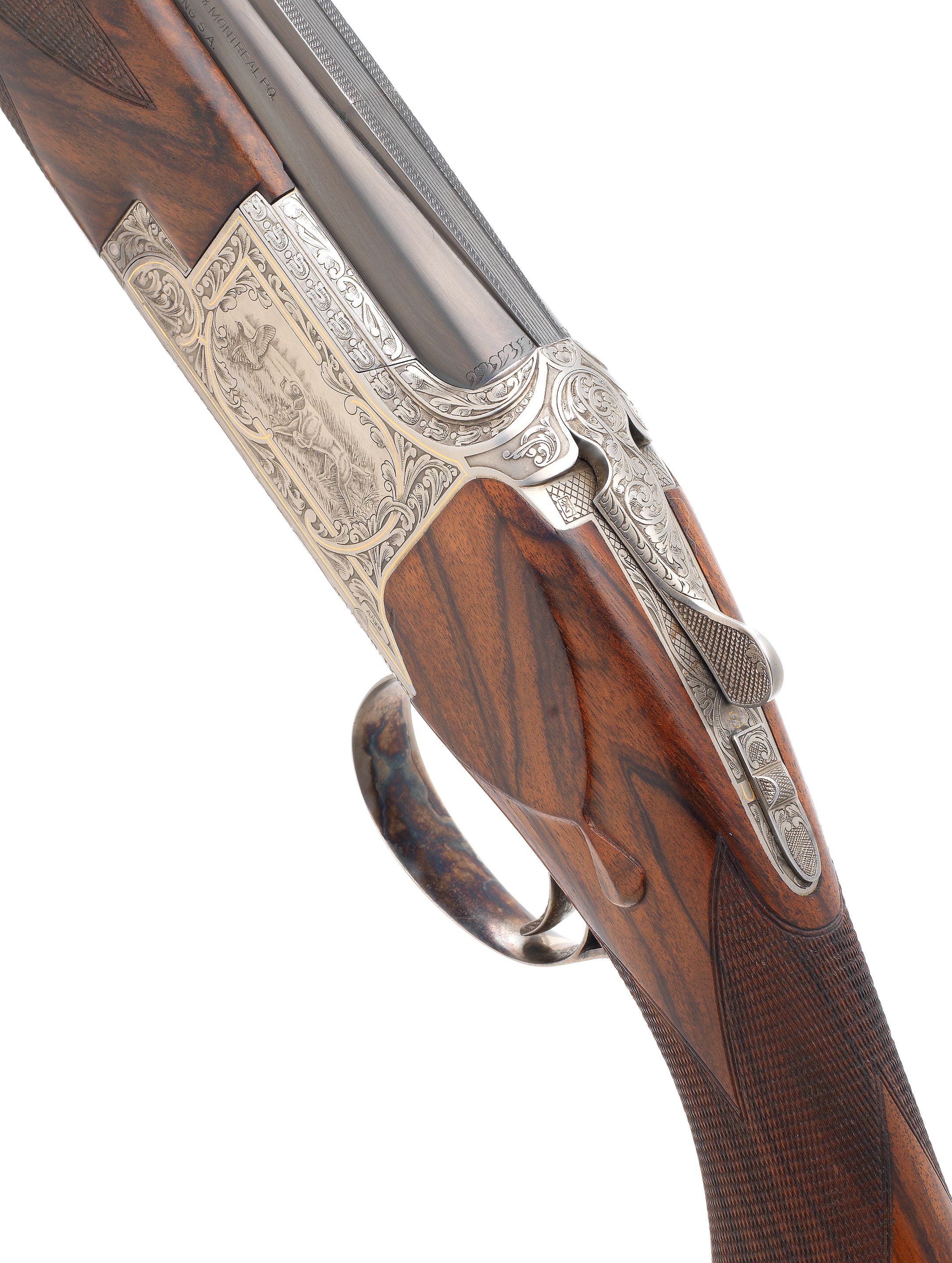 Bonhams : A Poes-engraved 12-bore 'B25 D6/3' single-trigger over-and ...
