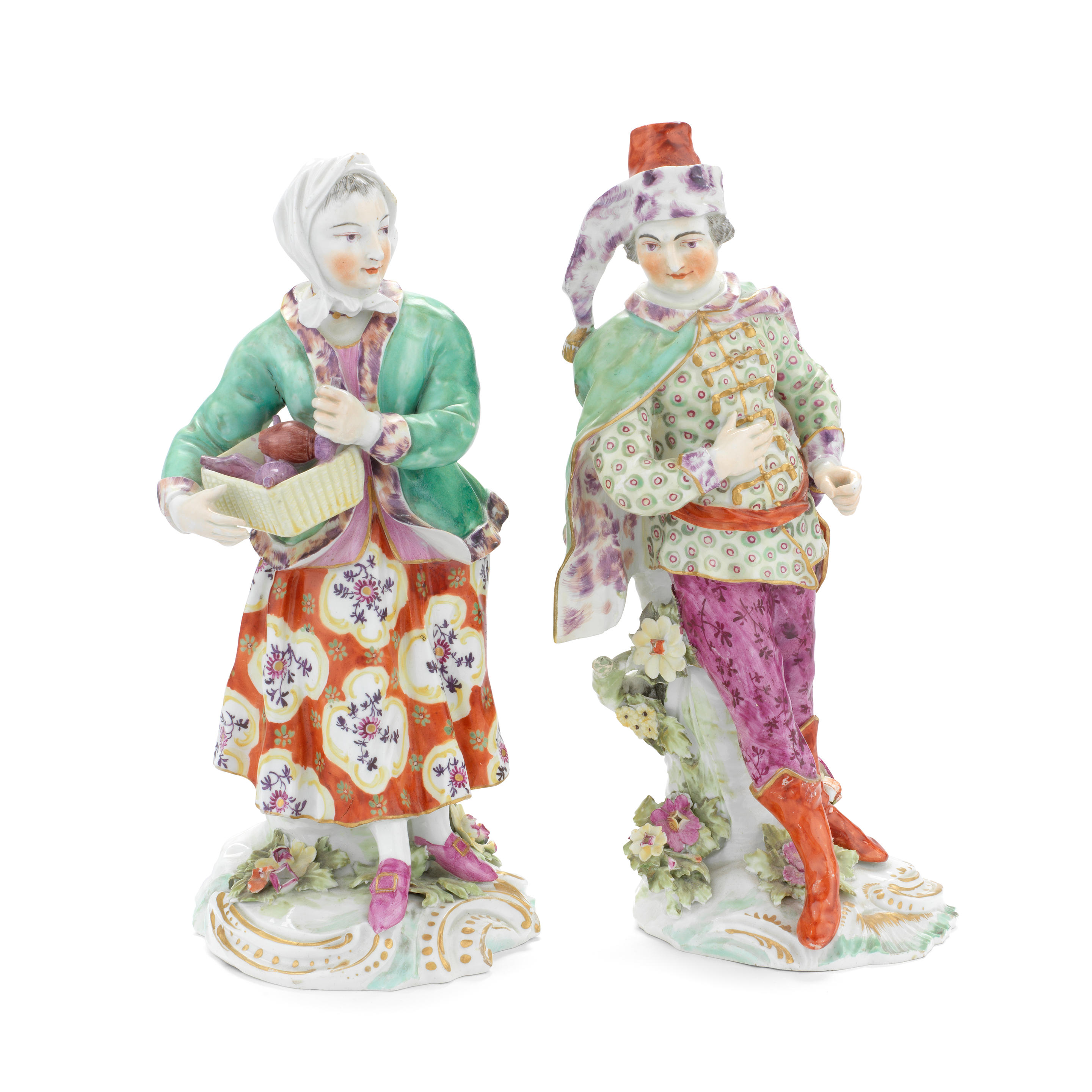 A pair of Derby theatrical figures, circa 1765