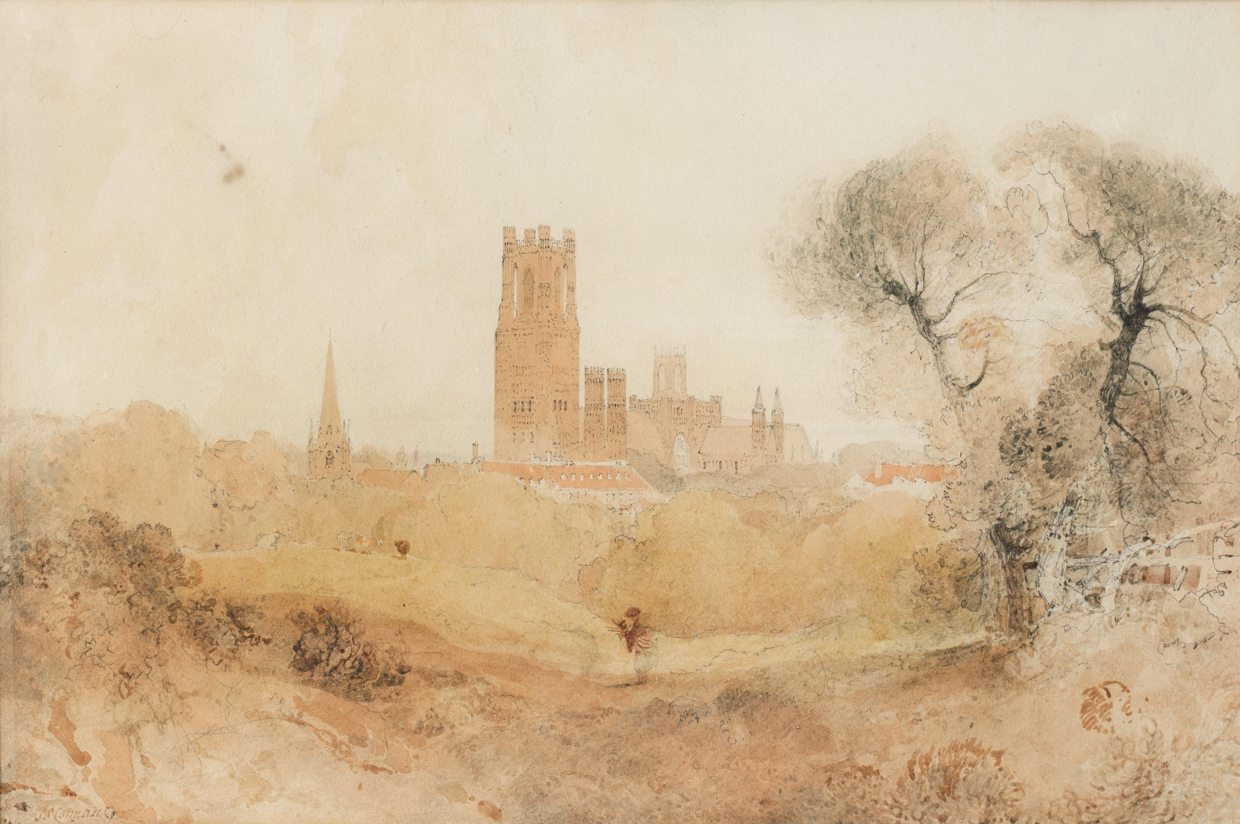 Bonhams : John Sell Cotman (Norwich 1782-1842 London) Ely Cathedral ...