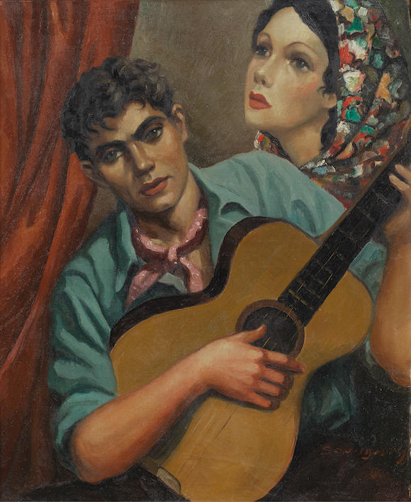 Bonhams : Anatole Soungouroff (French, 1911-1982) Guitar player