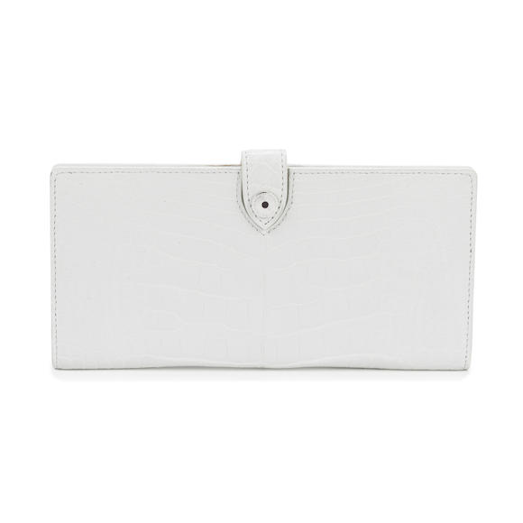 Bonhams : Asprey a White Alligator Button Wallet 2007 (includes box and ...