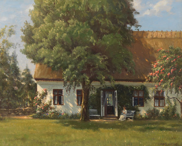 Bonhams : Hans Hilsoe (Danish, 1871-1942) Sunlit garden