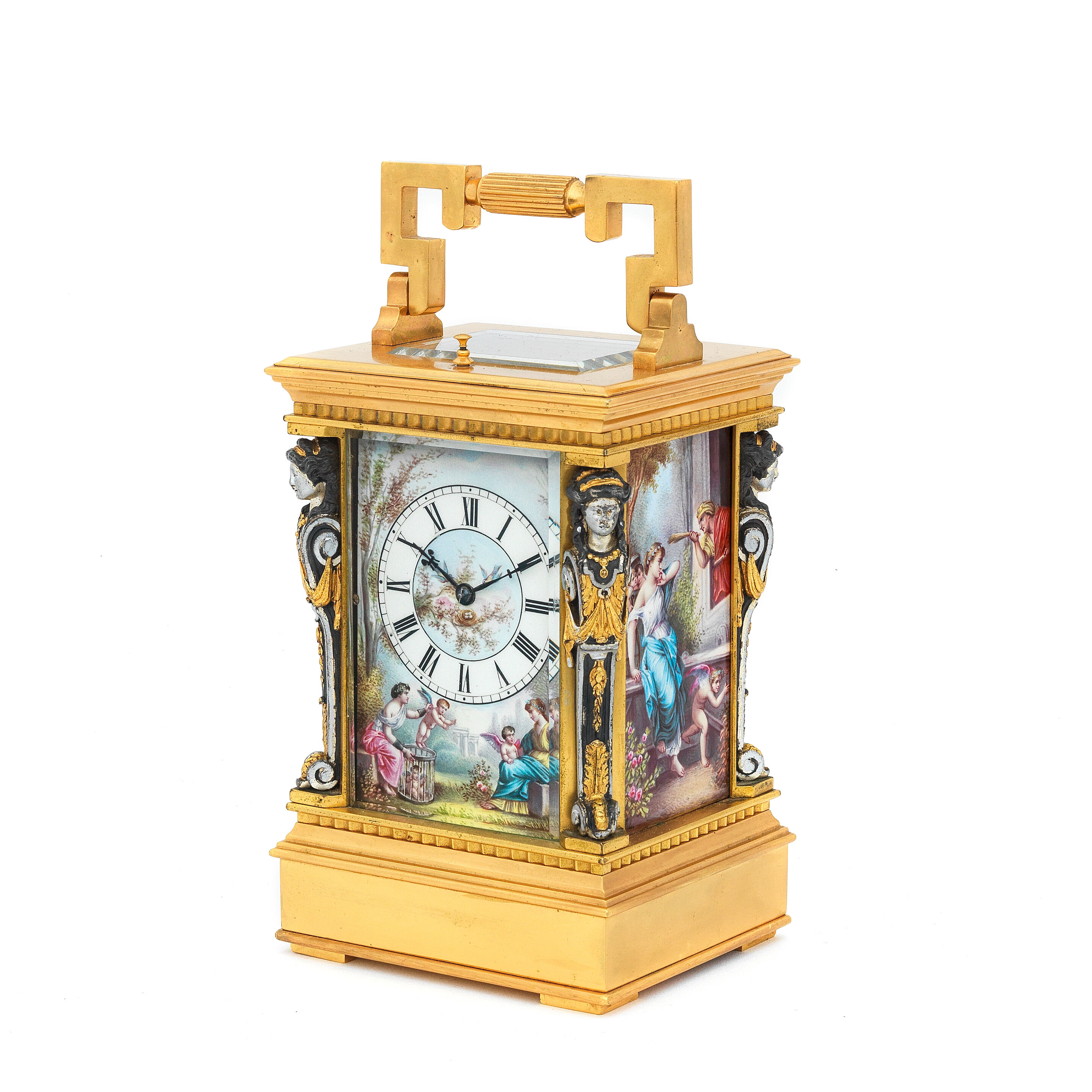 A fine and rare late 19th Century French porcelain-panelled Carriage ...